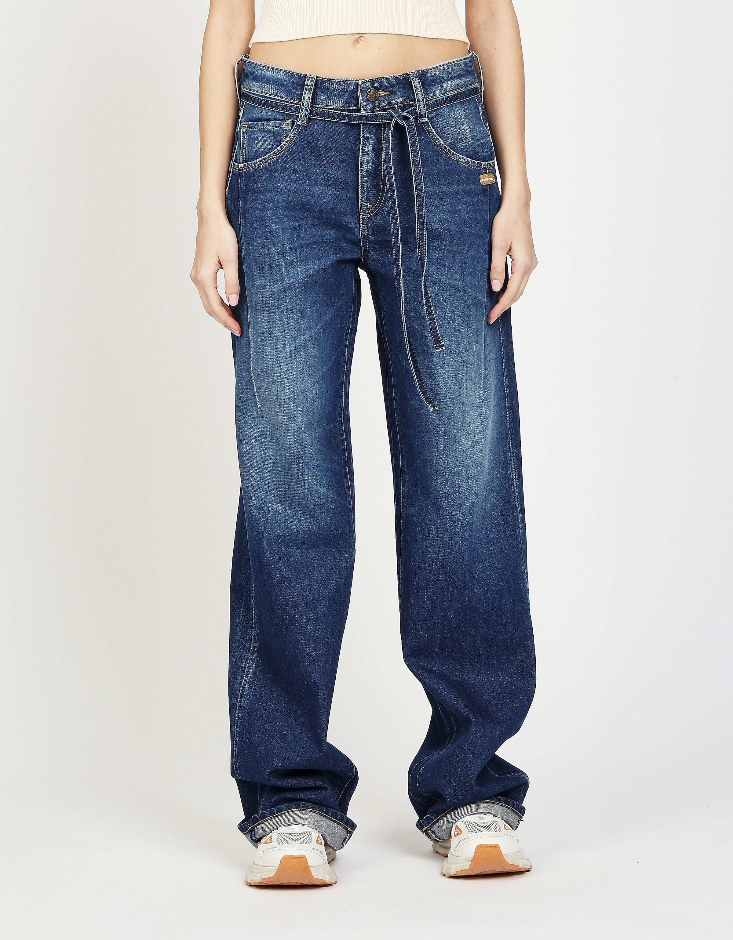 GANG Loose-fit-Jeans "94CLAIRE", mit Bindegürtel und Naht am Oberschenkel, günstig online kaufen