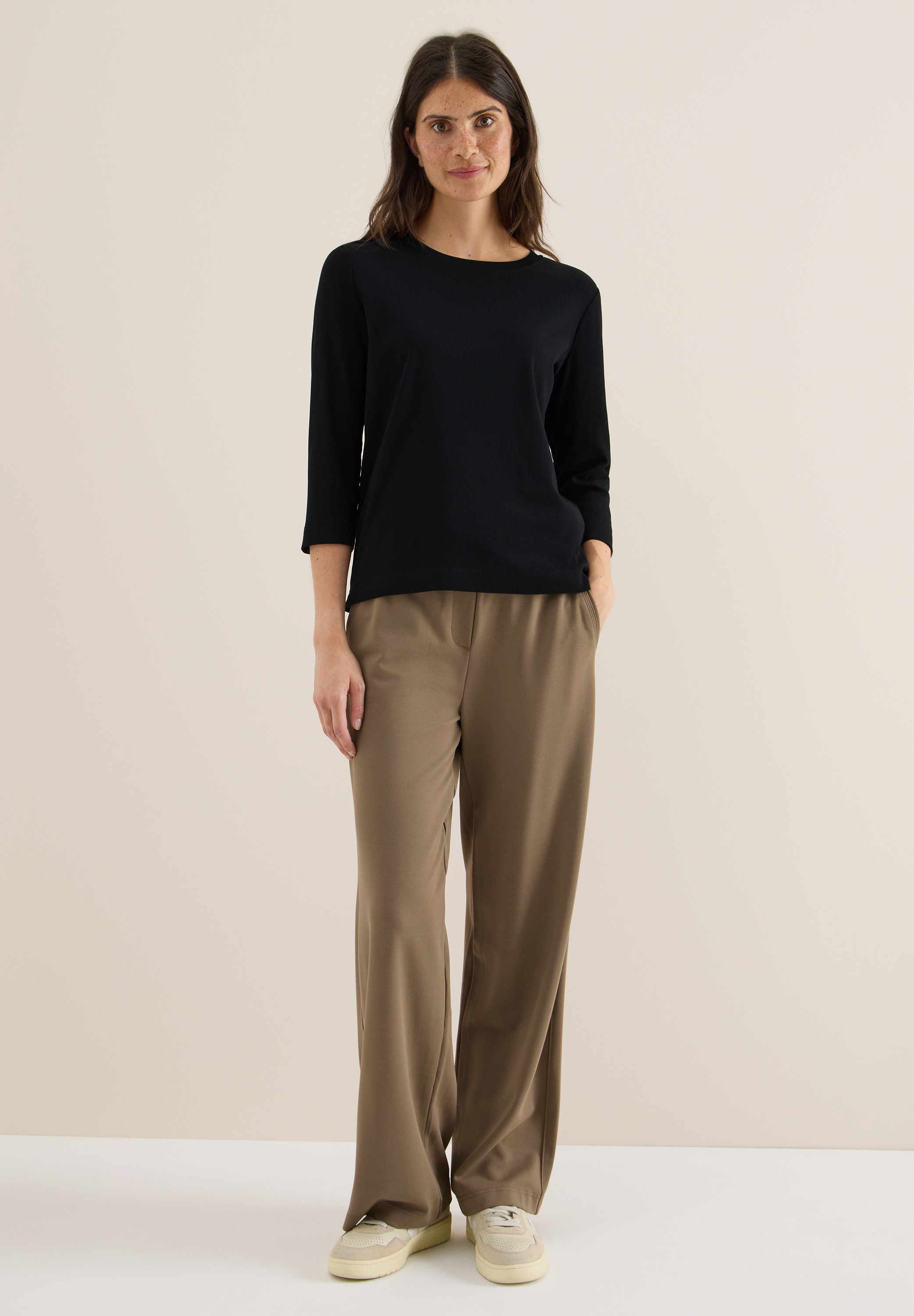 Cecil Rundhalsshirt, aus Baumwolle mit Stretchante