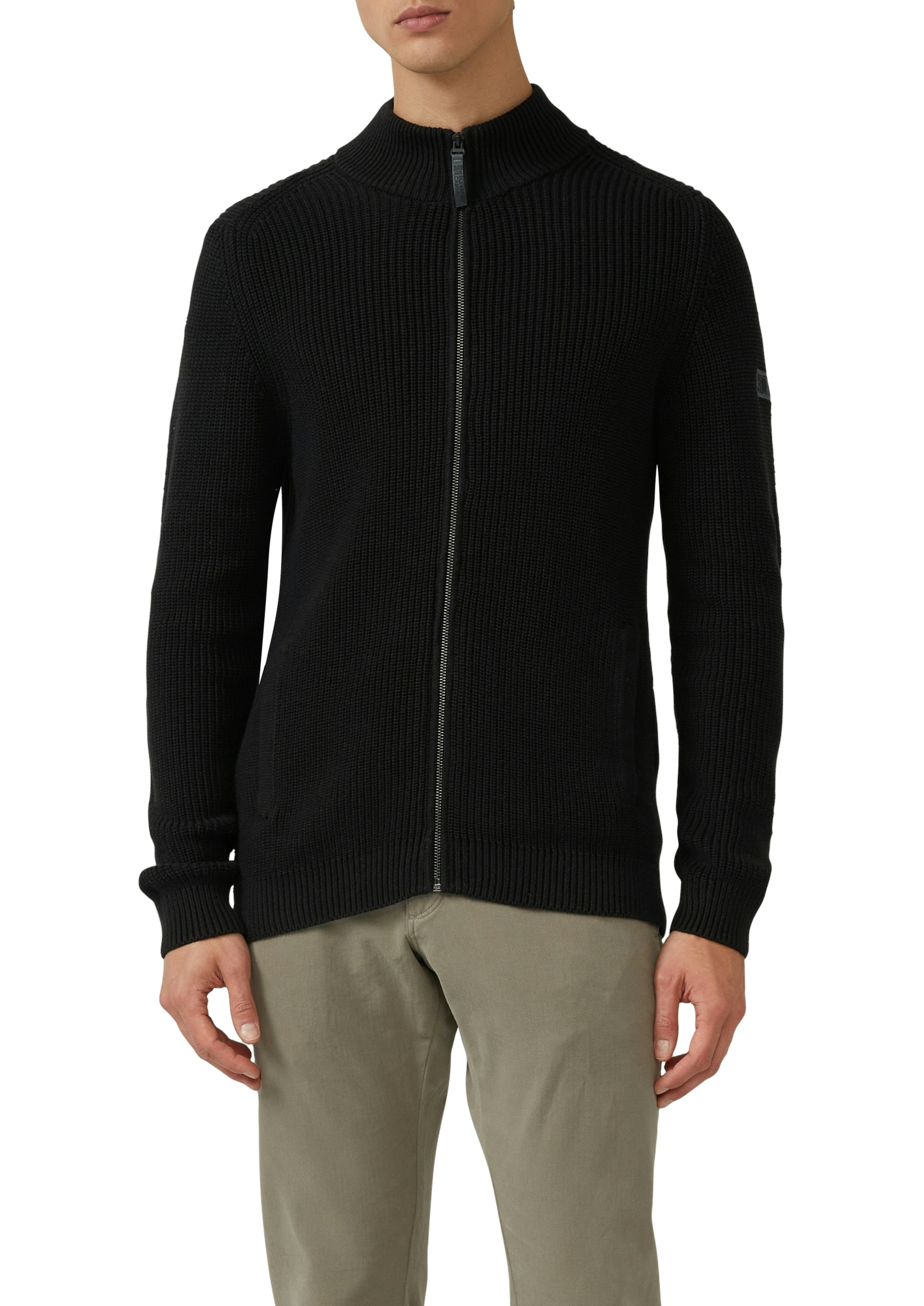 s.Oliver Strickjacke mit Stehkragen und Reißverschluss