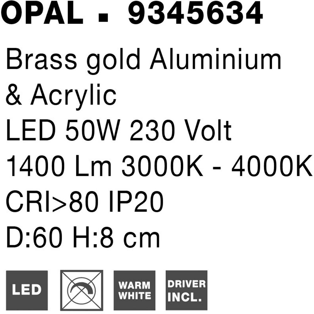 Nova Luce LED-Hängeleuchte »MORBIDO« LED-Modul 1 Stk. Warmweiß