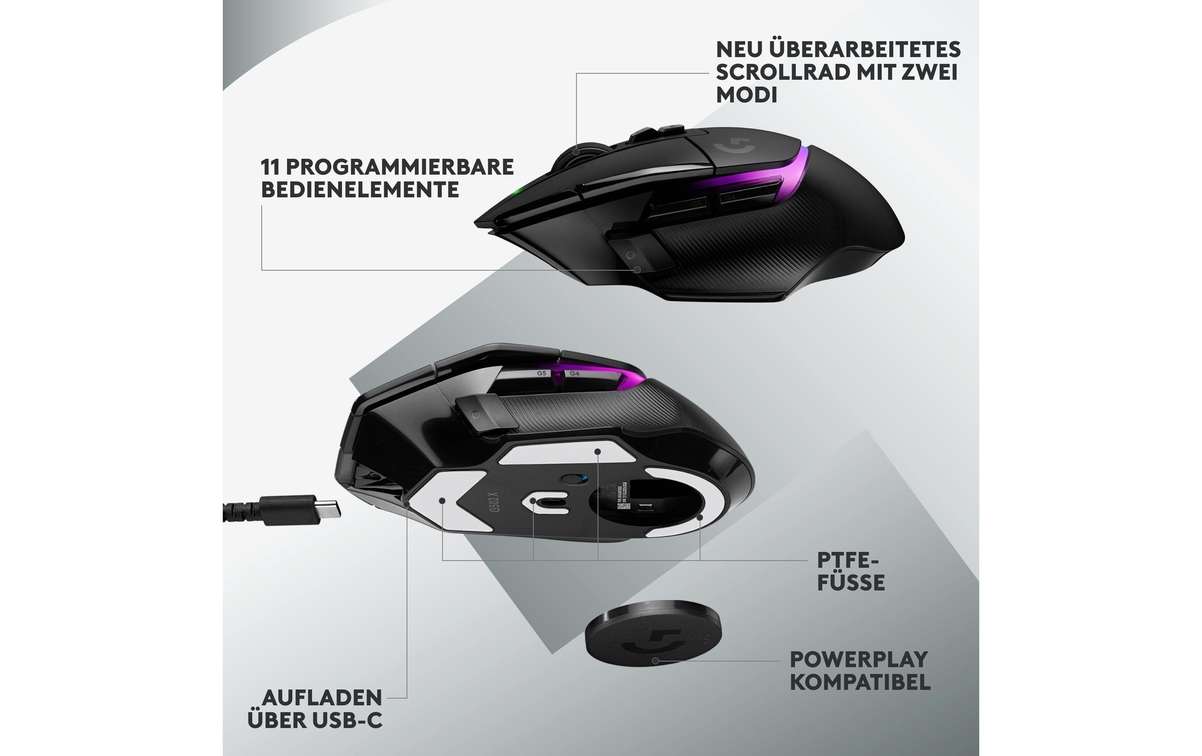Logitech Gaming-Maus »G502 X Plus black« USB | kabellos