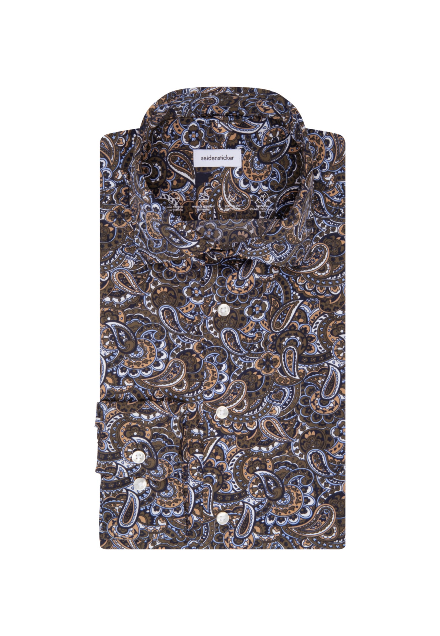 seidensticker Businesshemd »Slim«, Slim Langarm Kentkragen Paisley
