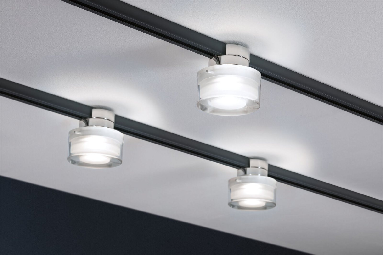 Paulmann Schienensystem-Leuchten »URail Schienenspot Topa Dot 350lm 4,9W 4000K 230V Chrom, Klar, Satin«, dimmbar, Einzelspot