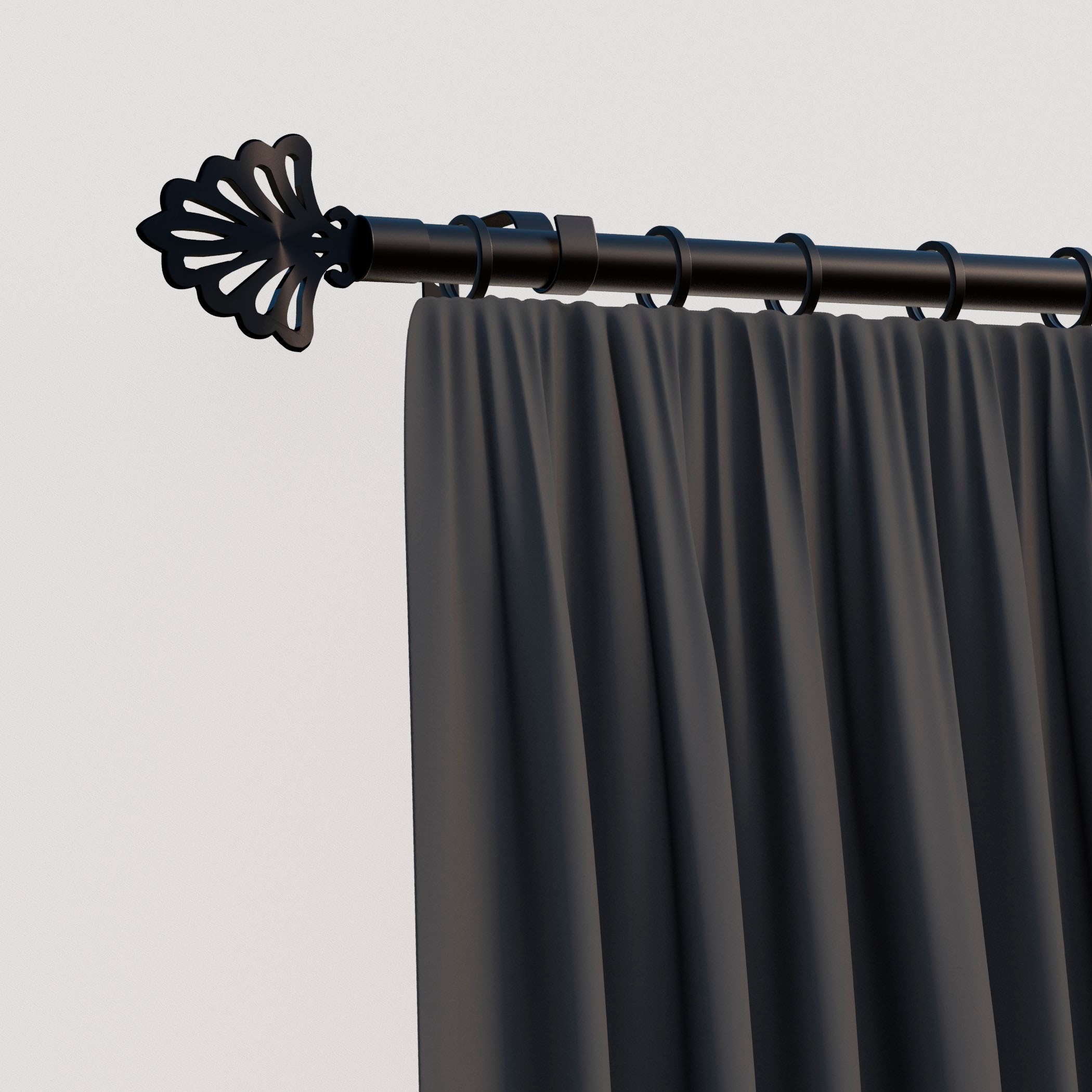 indeko Gardinenstange "Modena" Ø 16 mm 1 läufig-läufig Wunschmaßlänge günstig online kaufen