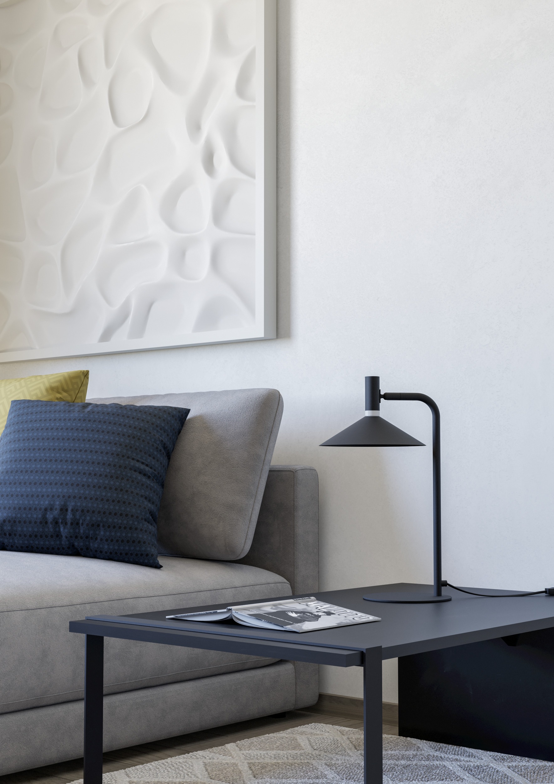 EGLO Tischleuchte »CONOMAVILLA-Z Tischlampe - Stahl - LED - 7,5W - IP20« LED-Modul 1 Stk. Kaltweiß | Neutralweiß | RGB | Warmweiß Nachttischlampe, Schreibtischleuchte, Leselampe, L27 x B22 x H45 cm