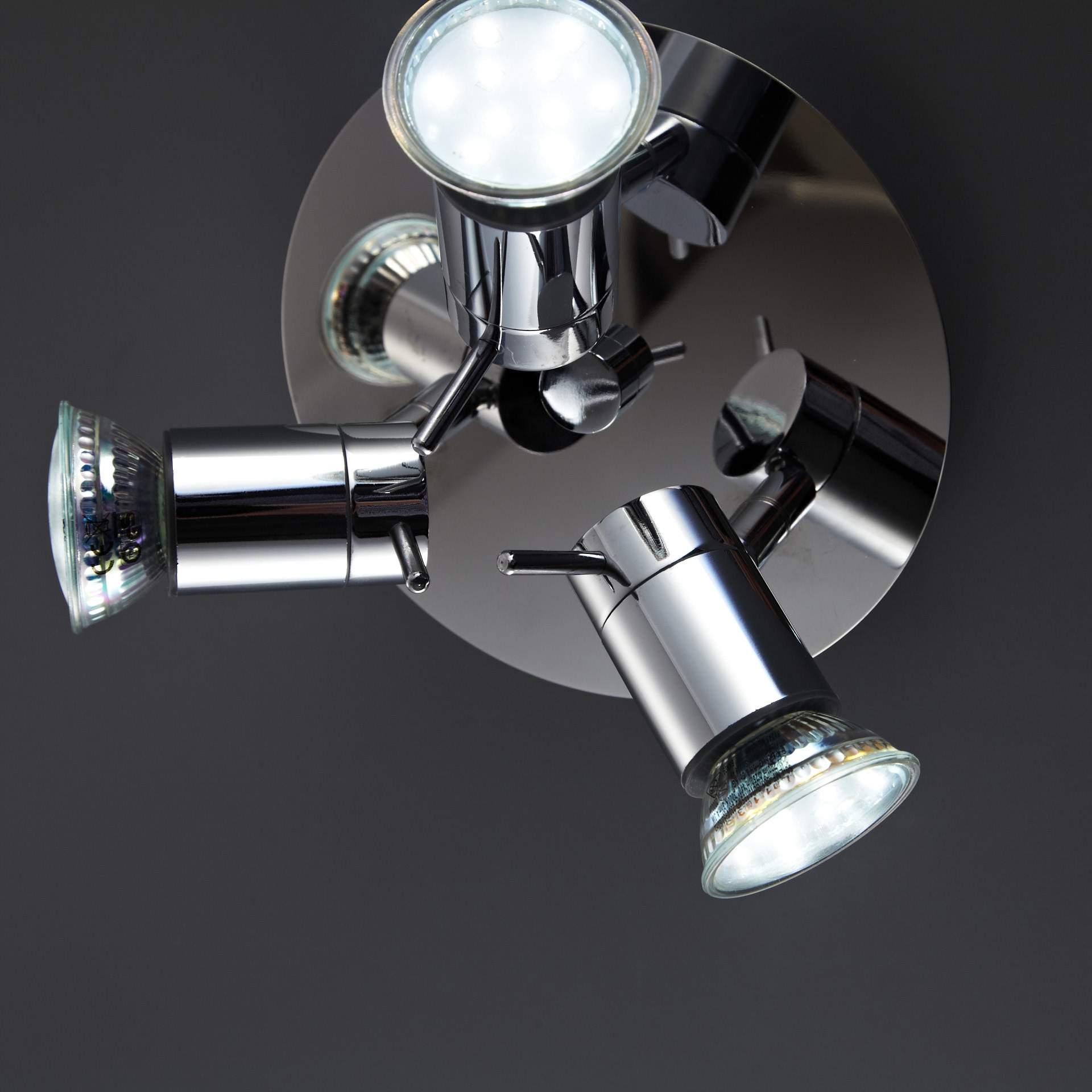B.K.Licht LED drehbar, IP44, Badezimmer, BAUR Deckenlampe, LED, | Chrom, 250lm inkl. 3 3W flammig-flammig, Deckenleuchte