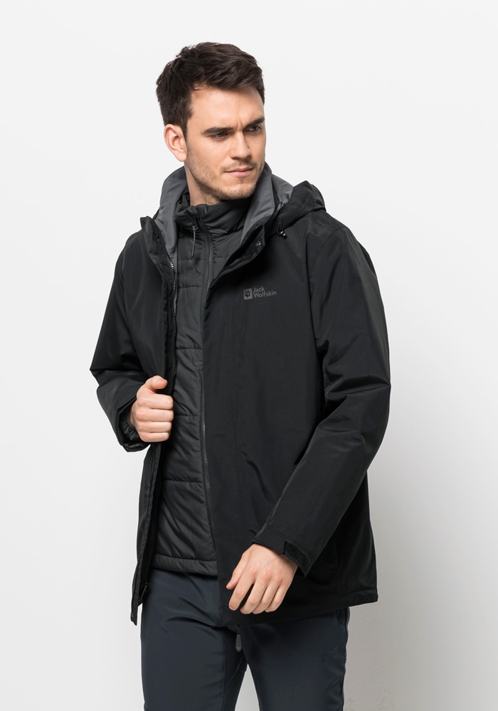 Jack Wolfskin 3-in-1-Funktionsjacke "BERGLAND 3IN1 JKT M", mit Kapuze