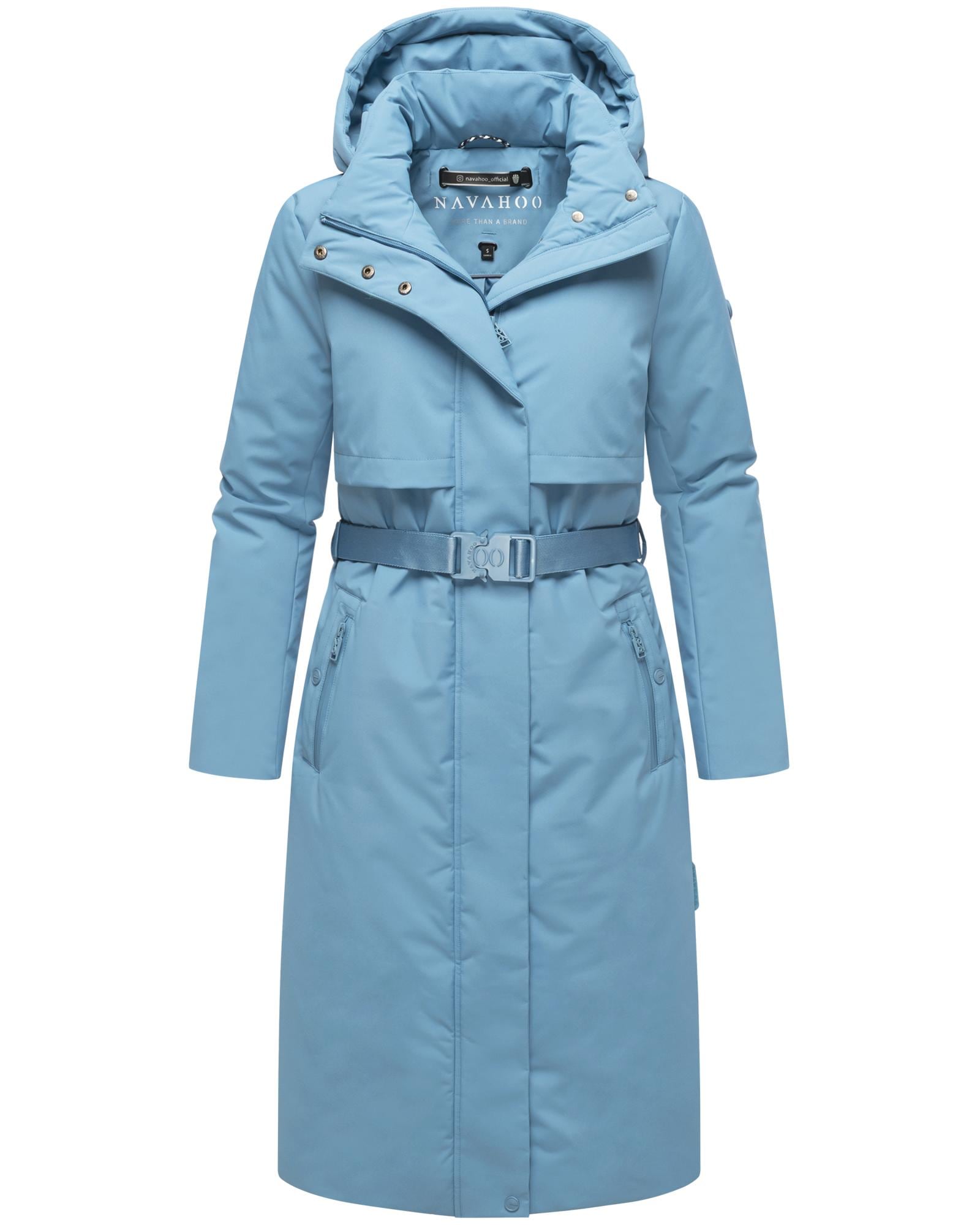 Navahoo Wintermantel »Waldbummler 14«, Wasserdichter Winterparka mit Kapuze und Taillengürtel