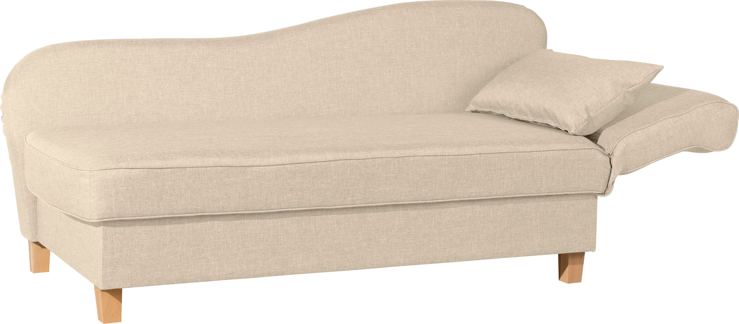 Max Winzer® Recamiere »Saturn mit verstellbarer Armlehne und Bettkasten, bequem zum Relaxen«, Armlehne links oder rechts, inkusive 4 Kissen