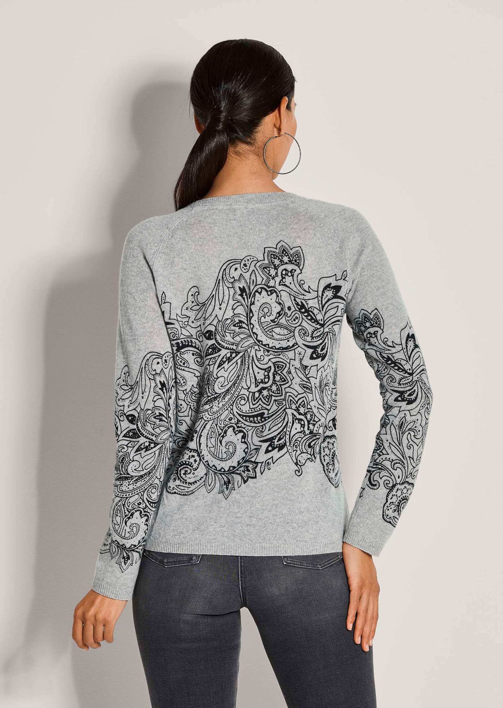 MADELEINE Longpullover »Kaschmirpullover Kaschmirpullover mit einzigartigem Print«