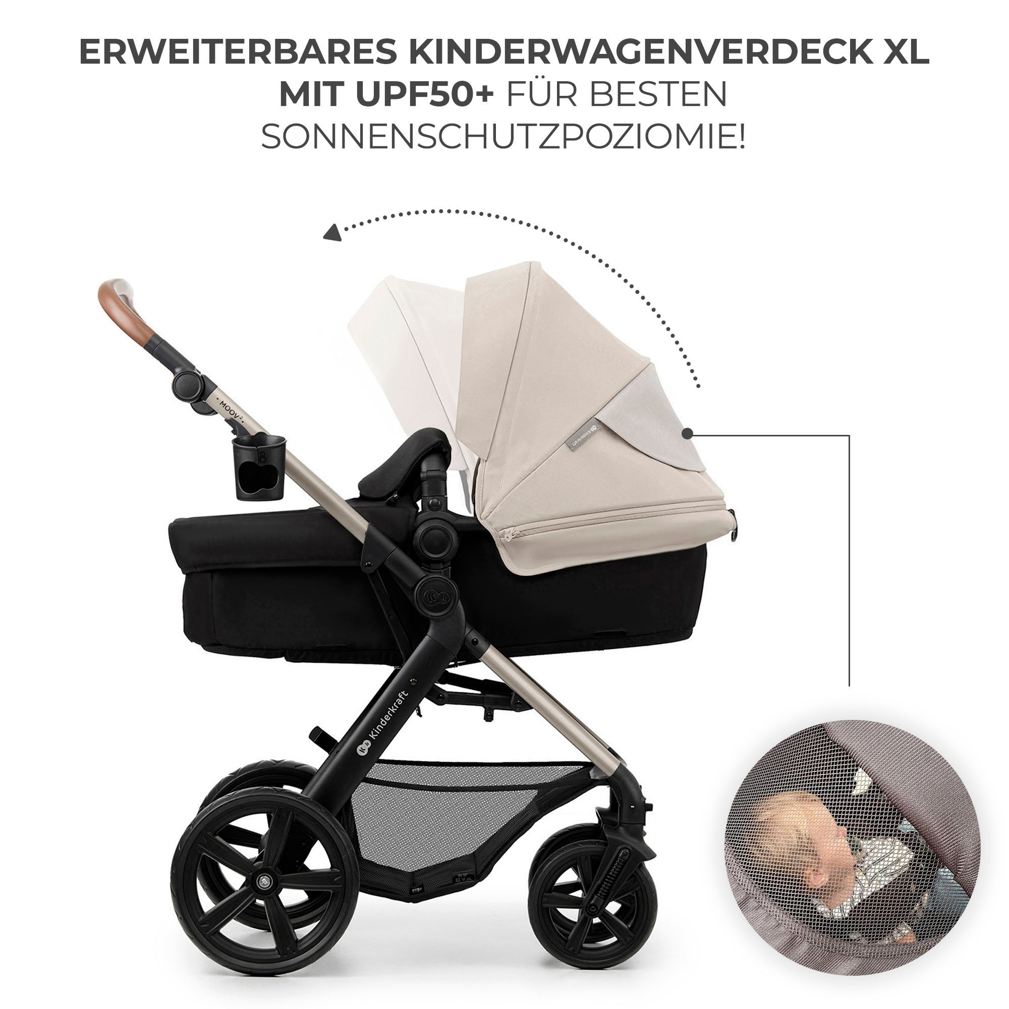 Kinderkraft Kombi-Kinderwagen »MOOV 2 4in1 EVA«, 27 kg, mit EVA-Rädern