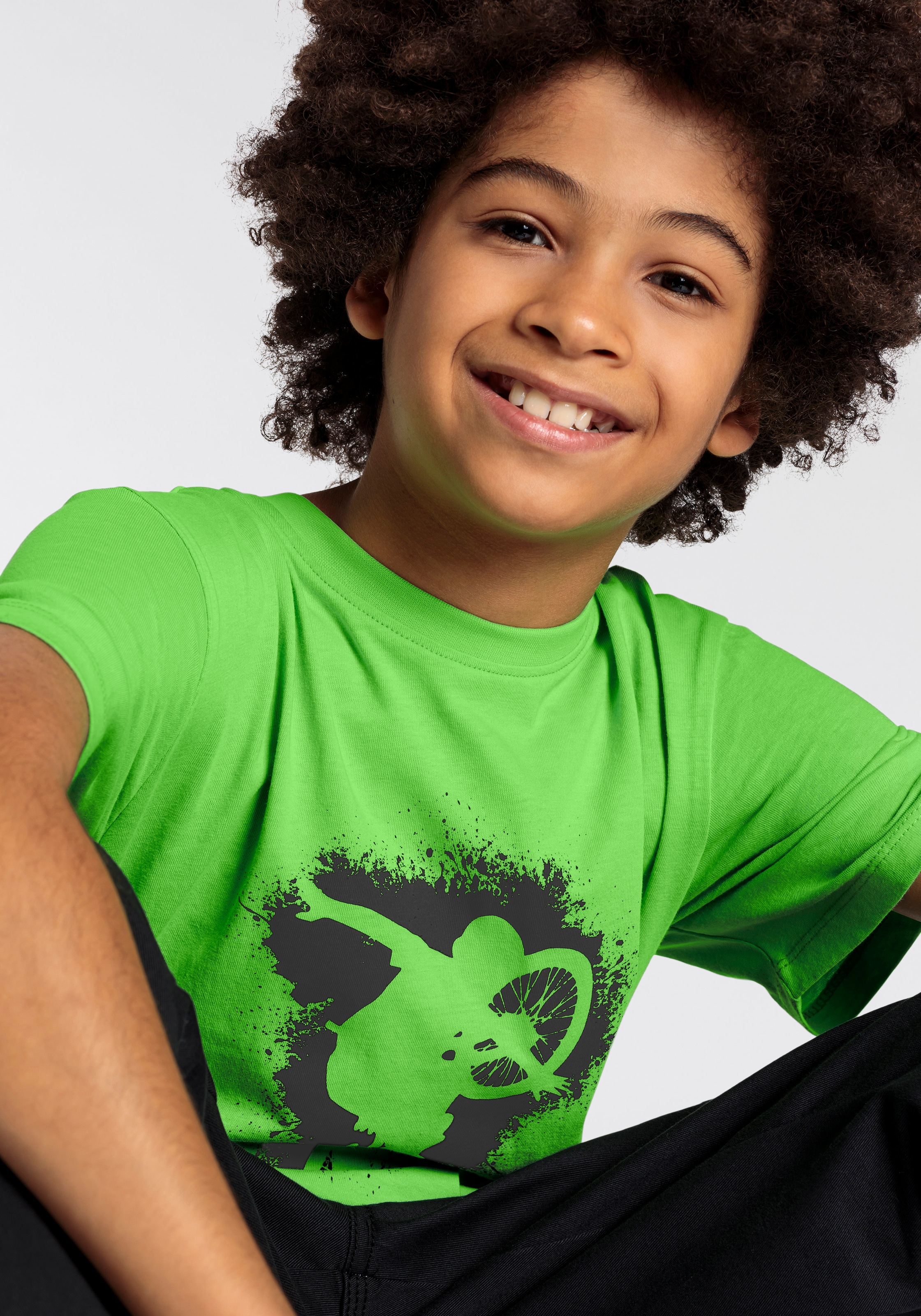 KIDSWORLD T-Shirt »Biker - Druck«, Kurzarm, Basic-Passform, mit stylischem Druck, Rundhalsausschnitt