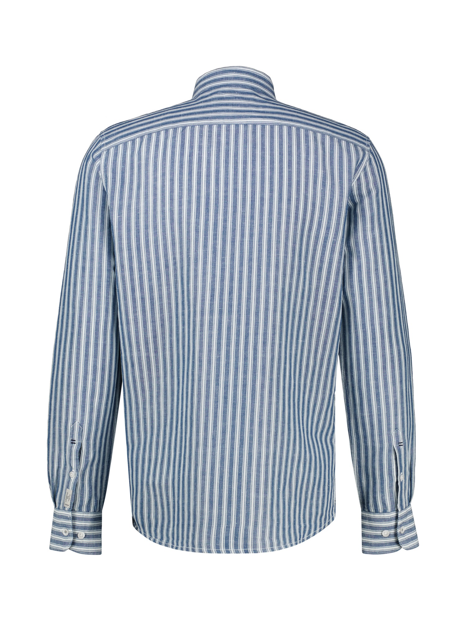 LERROS Leinenhemd »Gestreiftes Langarmhemd aus Leinen-Baumwoll-Mix« Gestreift, 55% Leinen, 45% Baumwolle, Button‑down, 2‑Knopf