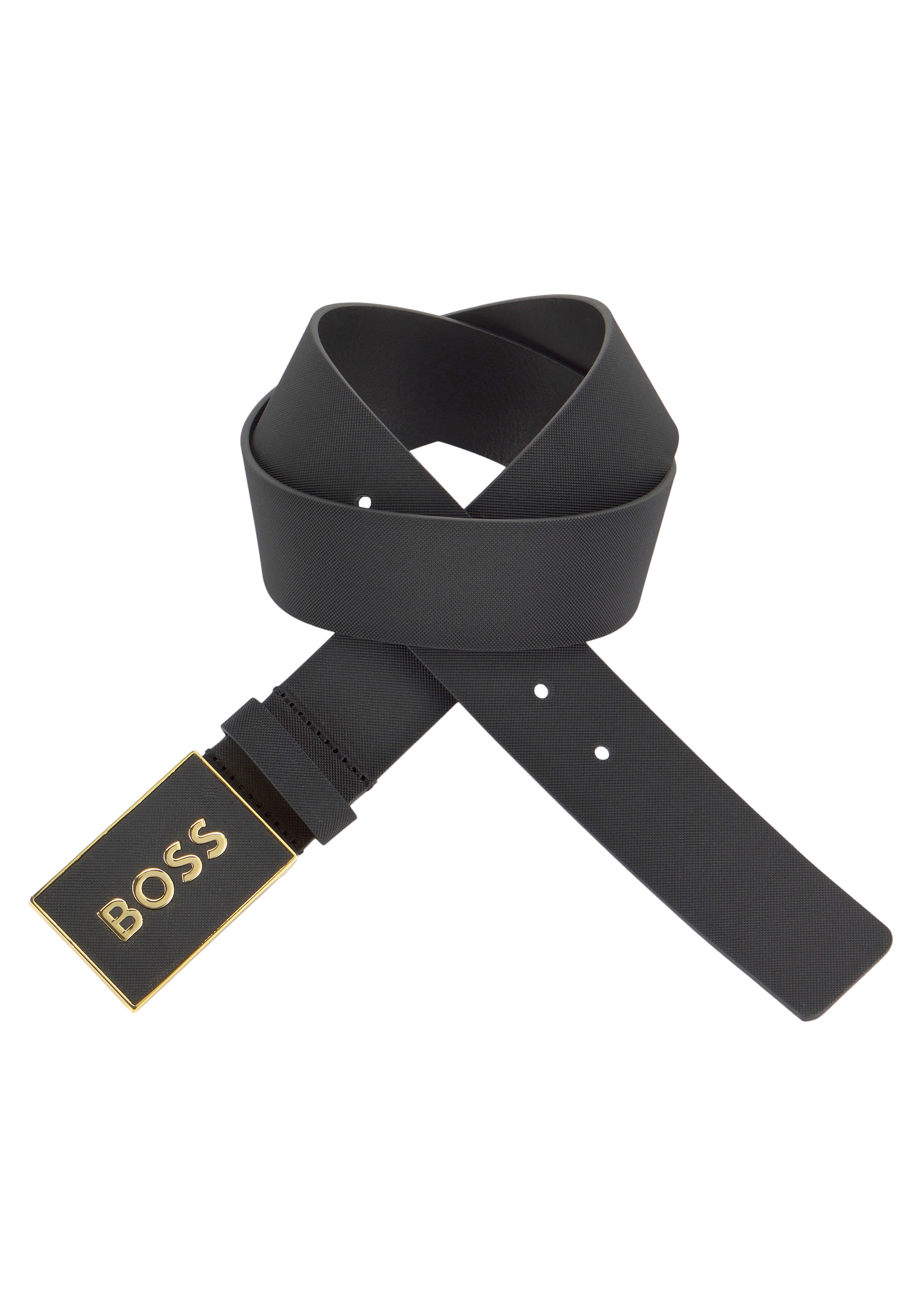 BOSS Ledergürtel »Boss_Icon-S1_Sz40«, mit BOSS-Logo-Prägung auf der Koppelschließe