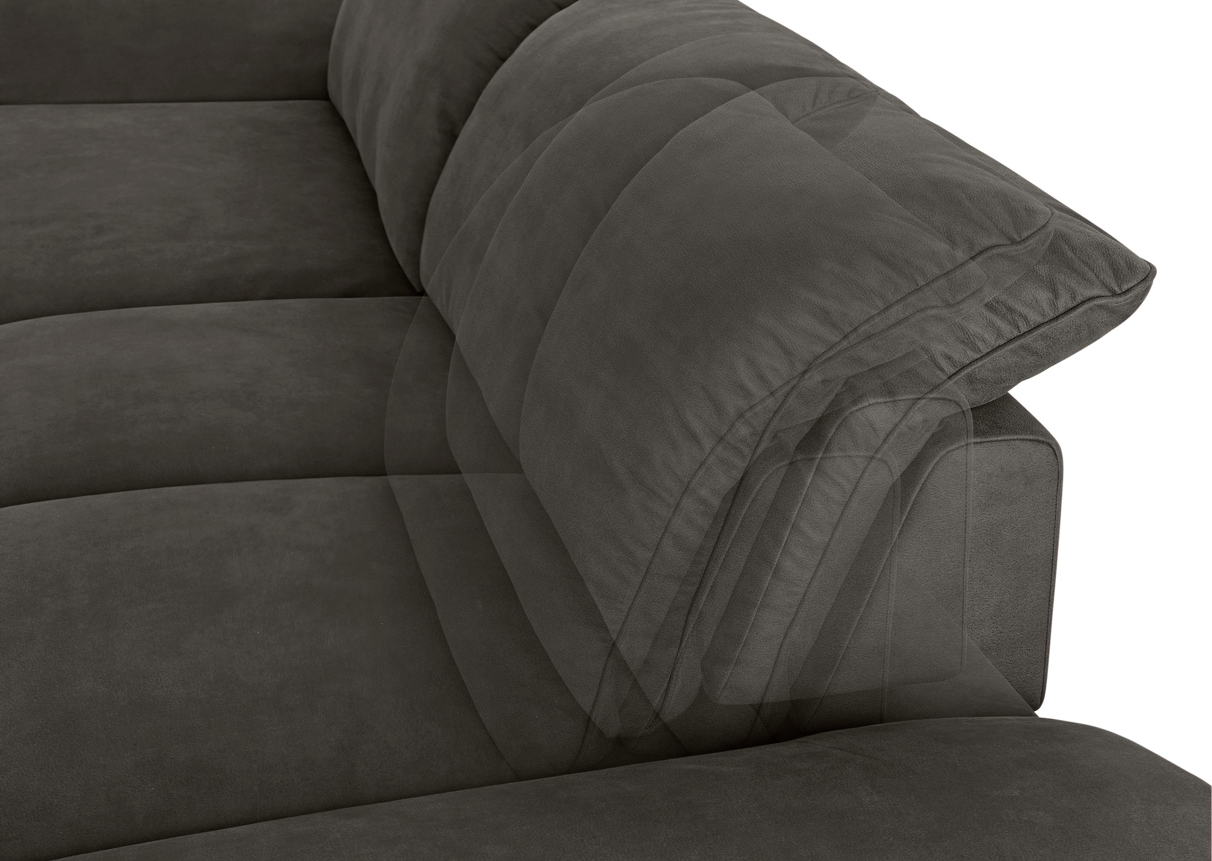 W.SCHILLIG Ecksofa »enjoy&MORE, Designsofa, elegant und bequem, L-Form«, mit Sitztiefenverstellung, Füße silber matt, Breite 310 cm