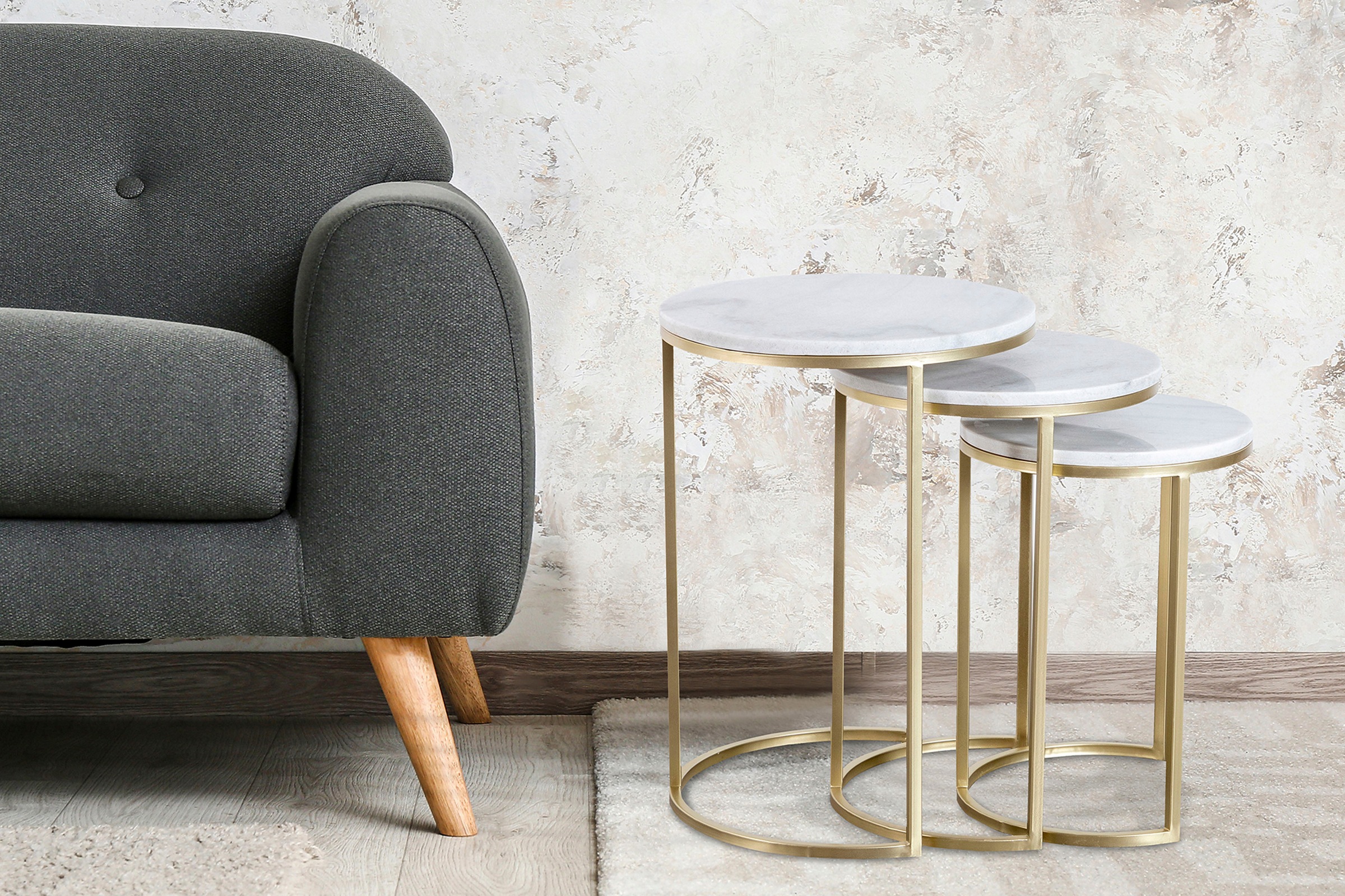 Kayoom Beistelltisch "Tria 125 3er-Set, faszinierend und auflockernd", (Set günstig online kaufen