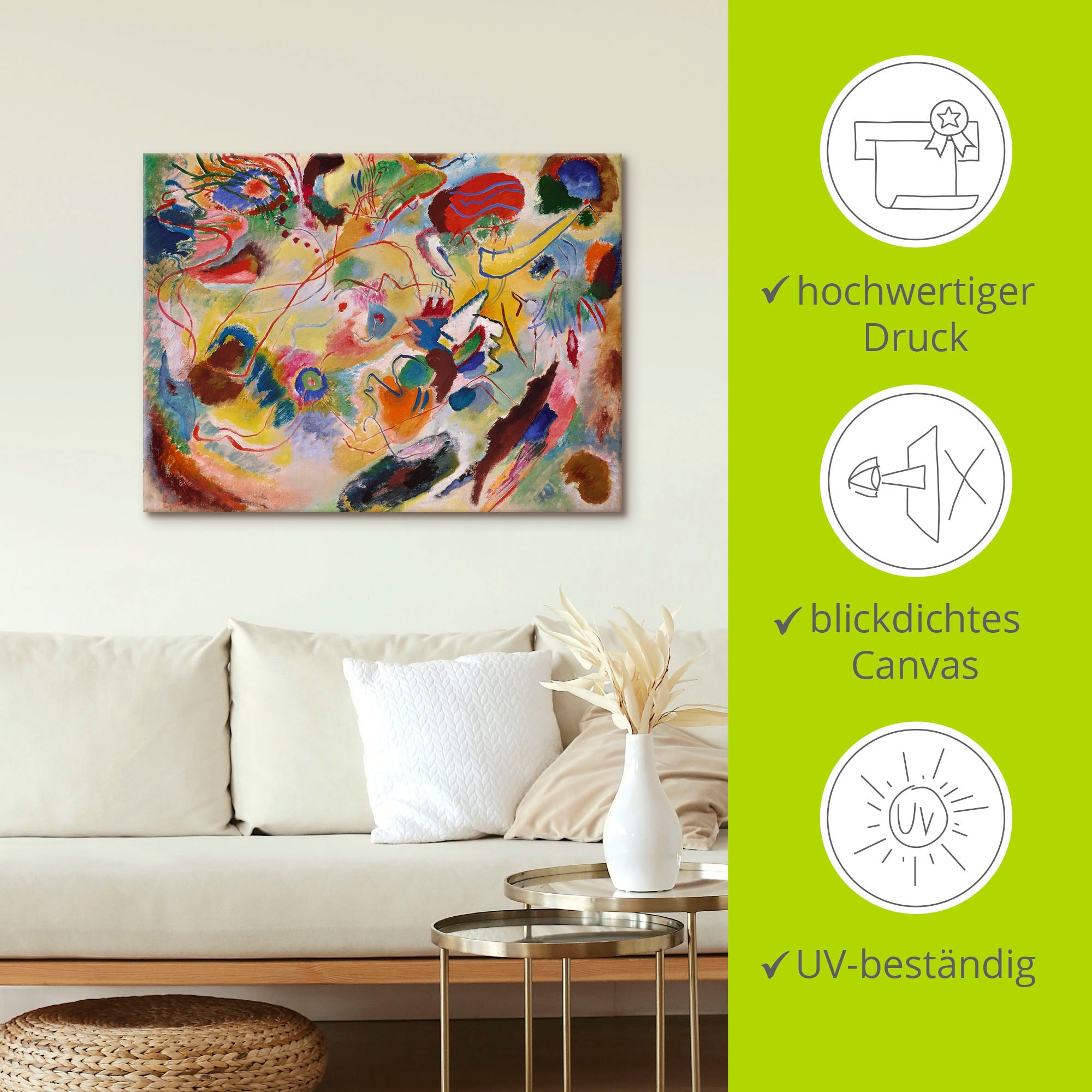 Artland Leinwandbild »Studie Komposition VII«, Gegenstandslos, (1 St.), auf Keilrahmen gespannt