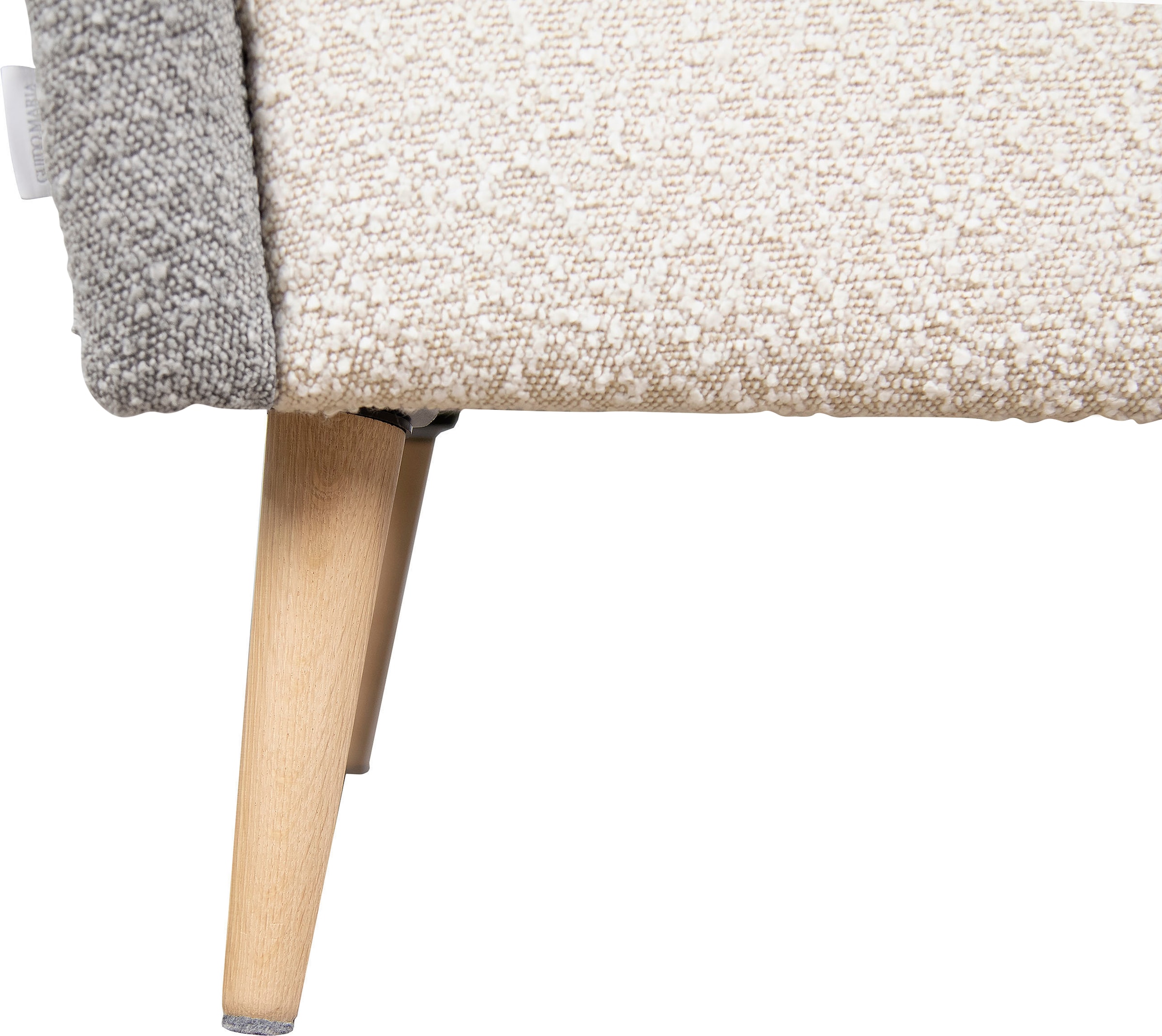 Guido Maria Kretschmer Home&Living Sessel »Salla Bezug Bouclé oder Struktur fein, Ohrensessel«, wahlweise mit oder ohne Hocker; großer Sessel: Maße B/T/H: 78/94/118cm