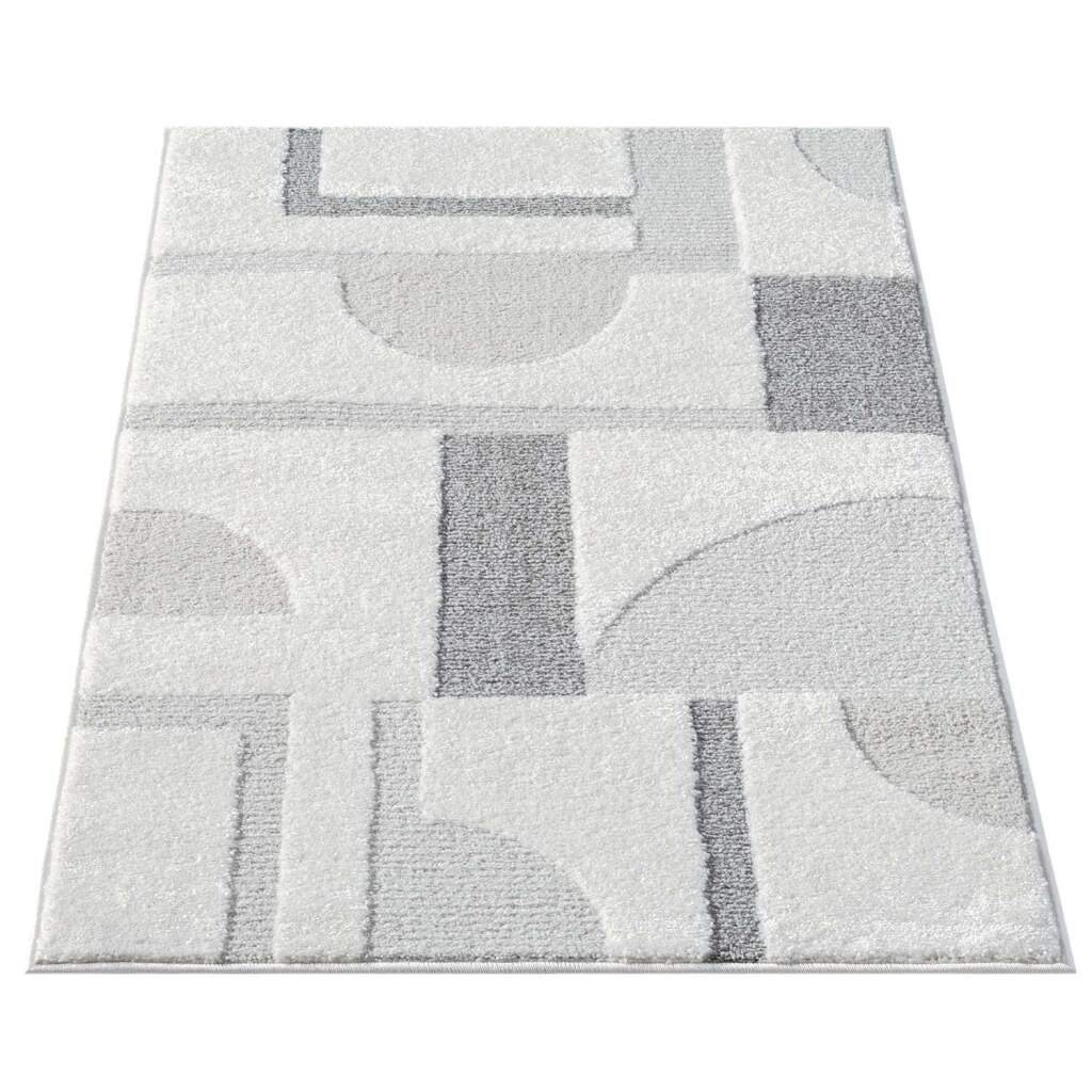 Carpet City Teppich "LOUNGE 9992" rechteckig 15 mm Höhe Kurzflor-Teppich Mo günstig online kaufen