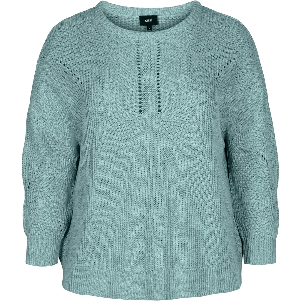 Zizzi Strickpullover, in Grobstrick-Optik