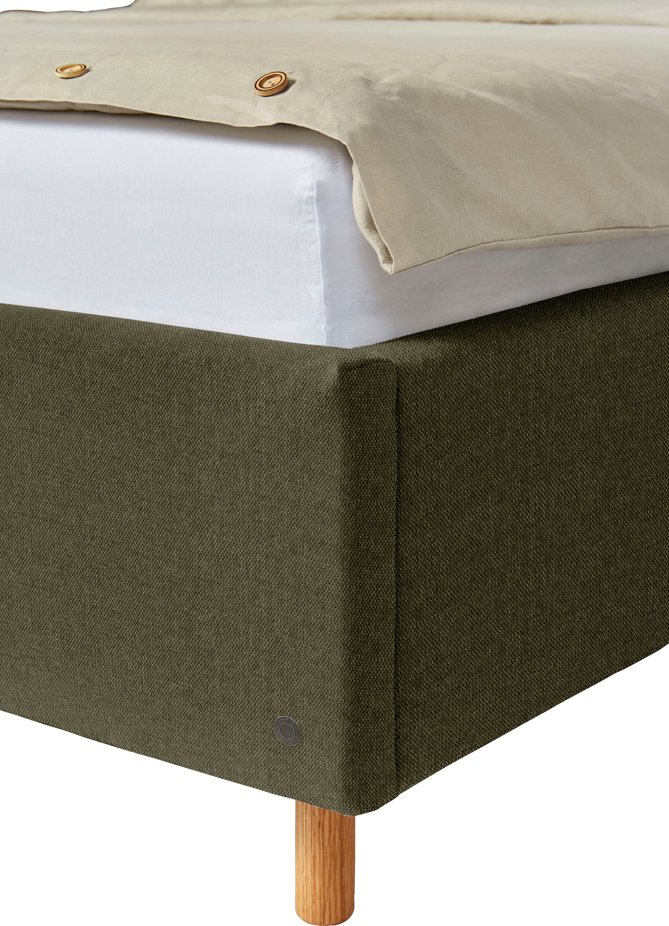 TOM TAILOR HOME Polsterbett »CALIFORNIA BED«, mit seitlichen Holzakzenten am Kopfteil