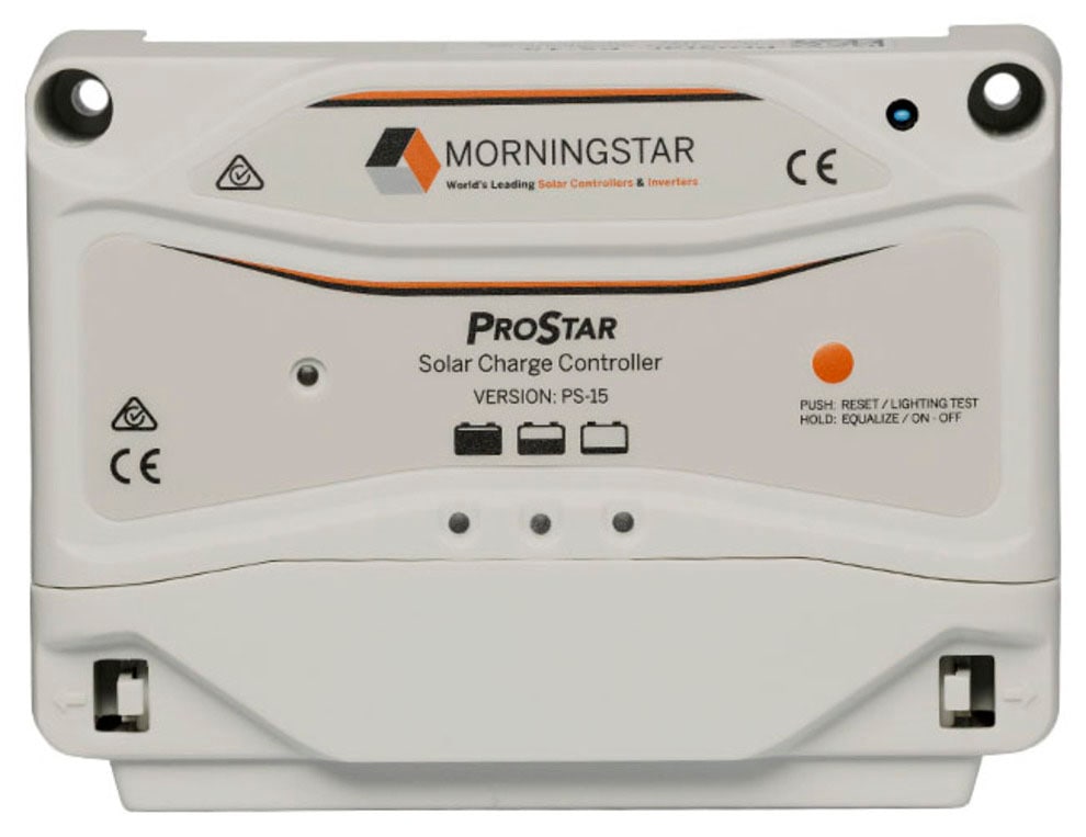 VICTRON ENERGY Solarladeregler "Morningstar ProStar PS-15", B:15,3cm H:10,5cm T:5,5cm, grau, Spannungsregler
