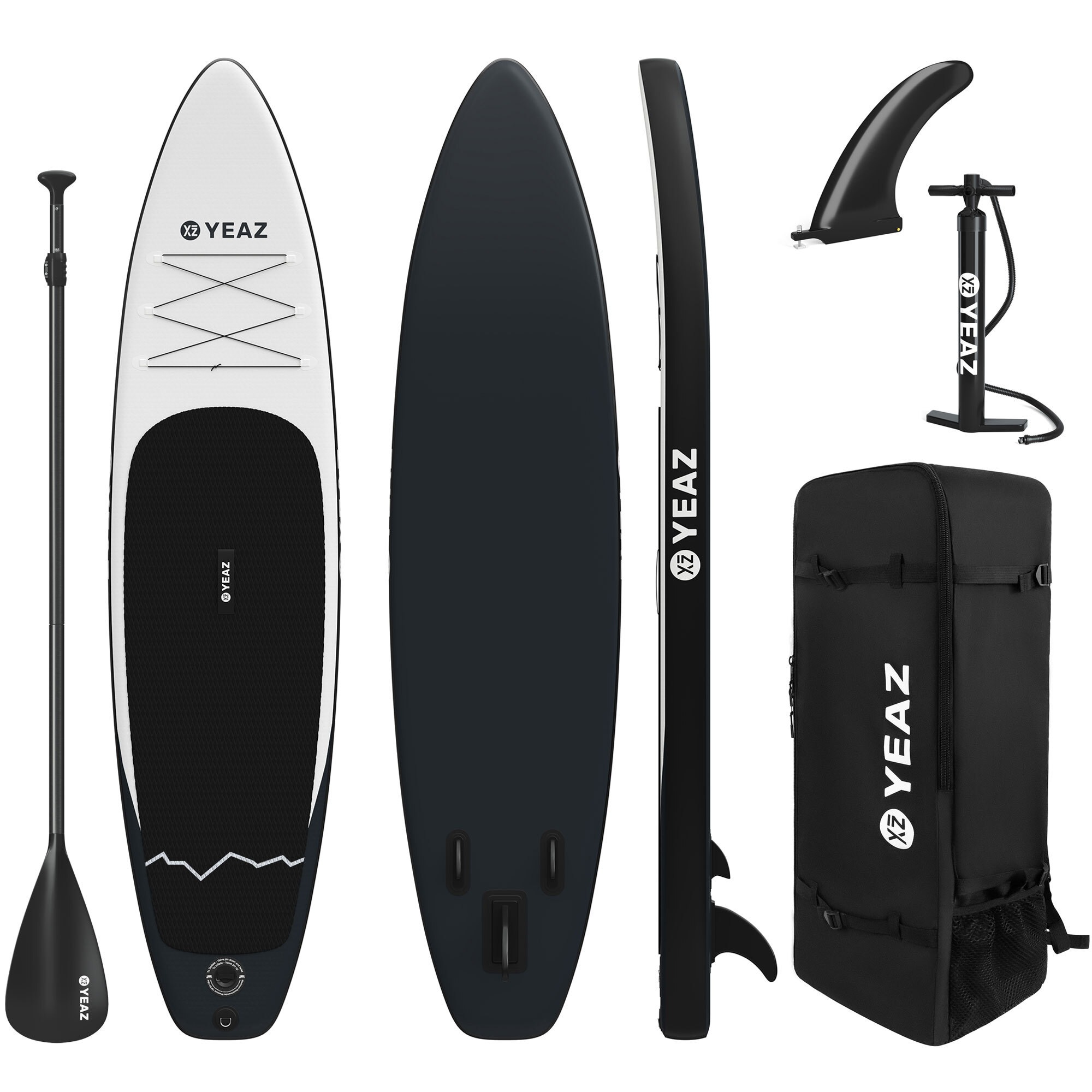 "Inflatable SUP-Board YEAZ ""SUP Board und Kit NALANI - EXOTRACE - SET"", weiß, Wassersportboards"