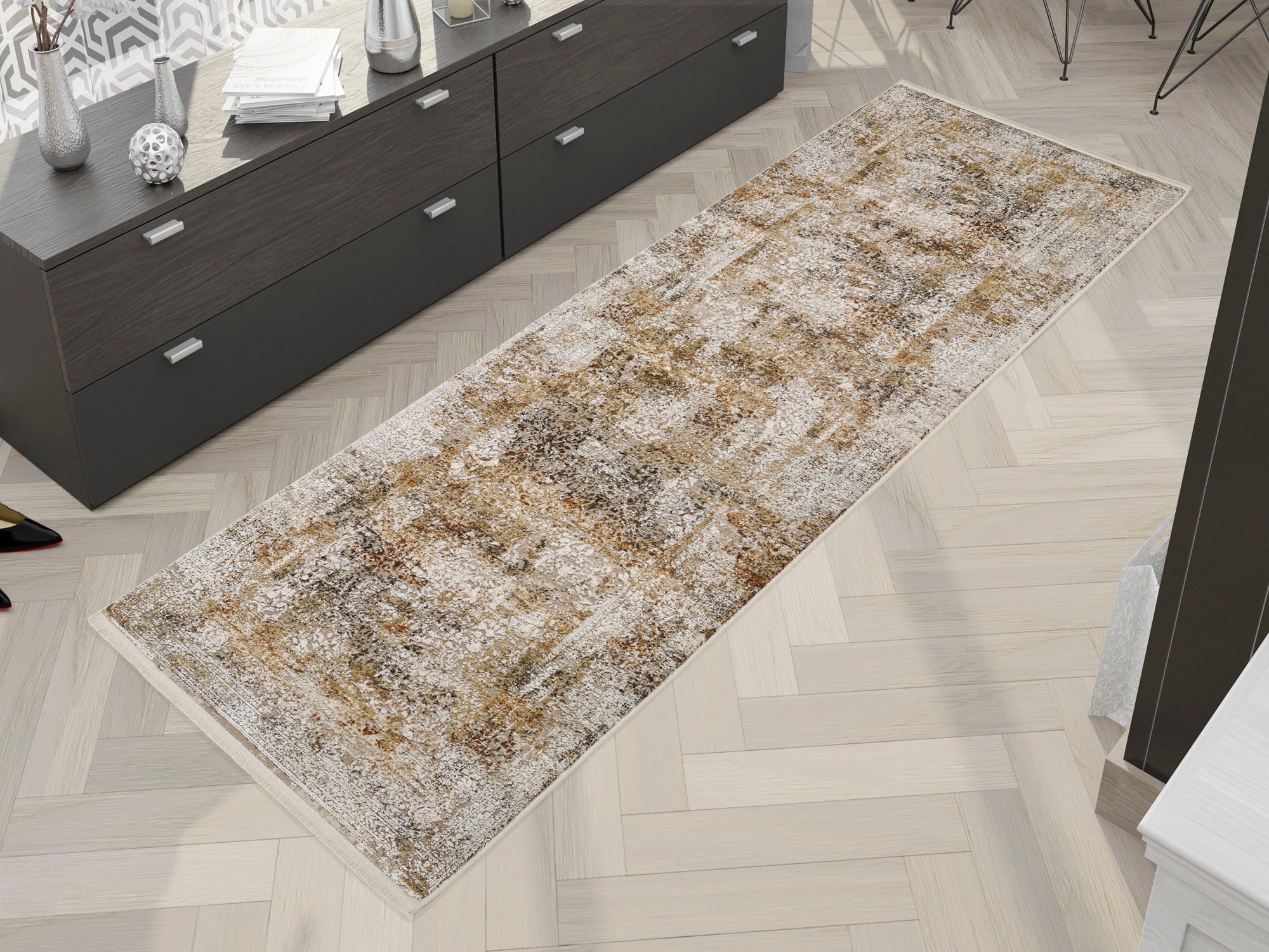 OCI DIE TEPPICHMARKE Läufer "BESTELLER CAVA" rechteckig 8 mm Höhe Glanz Vis günstig online kaufen