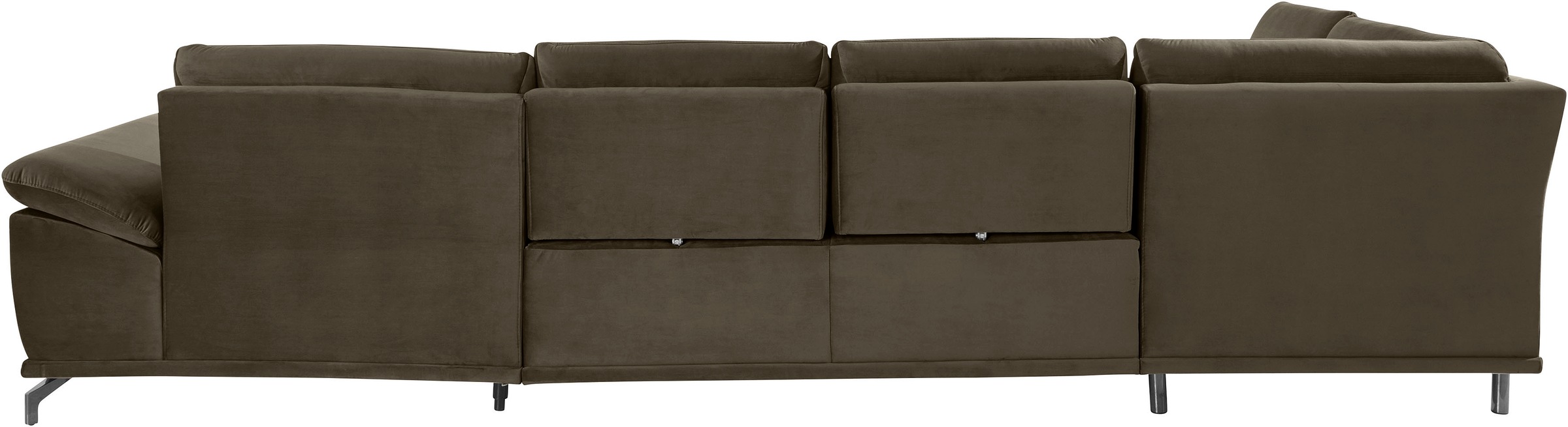 Places of Style Wohnlandschaft »Costello U-Form, mit Sitztiefenverstellung, Armteilverstellung und«, 3 Nierenkissen, optional Bettfunktion und Bettkasten