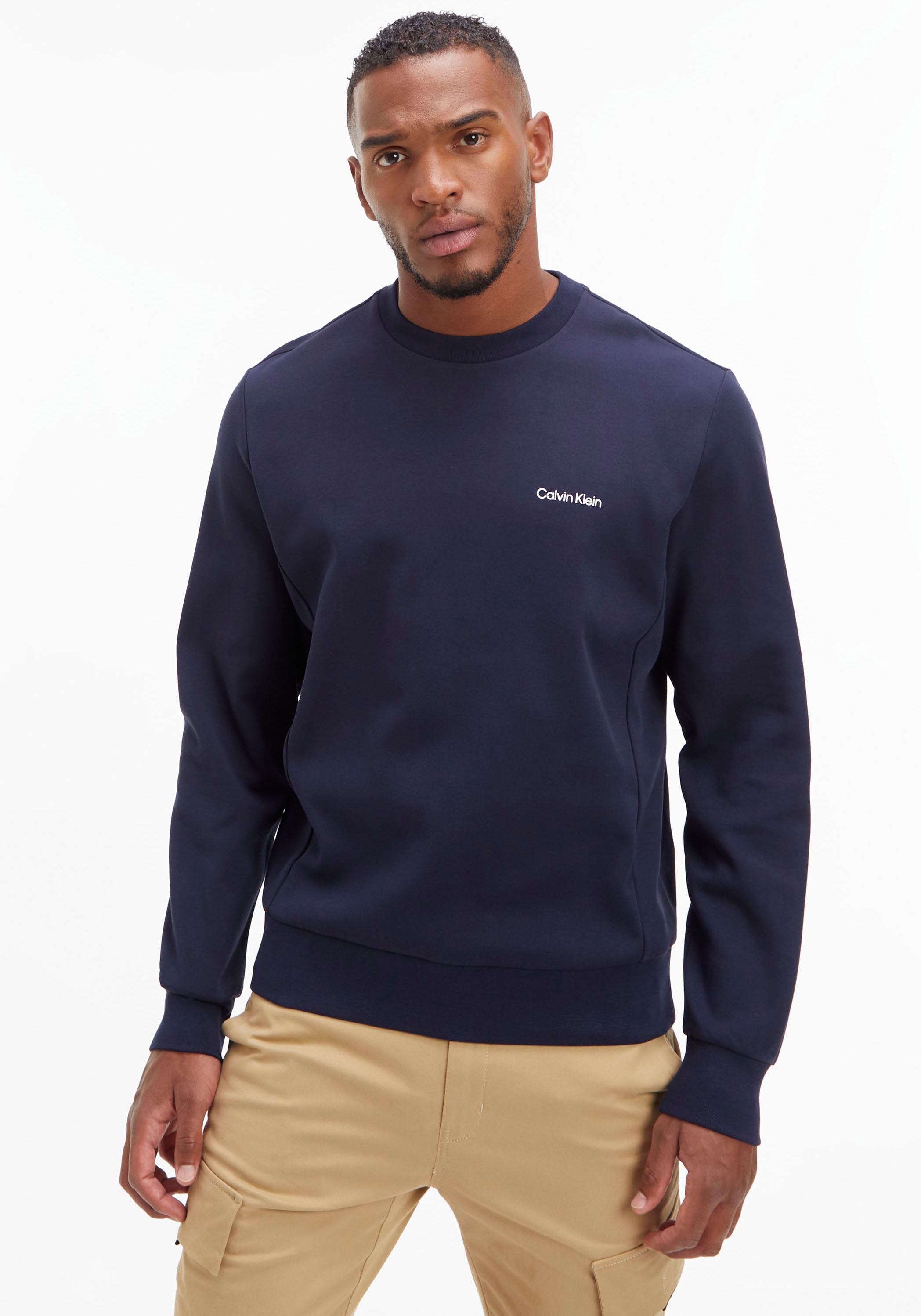 Calvin Klein Sweatshirt "MICRO LOGO REPREVE SWEATSHIRT", mit halsnahmen Run günstig online kaufen