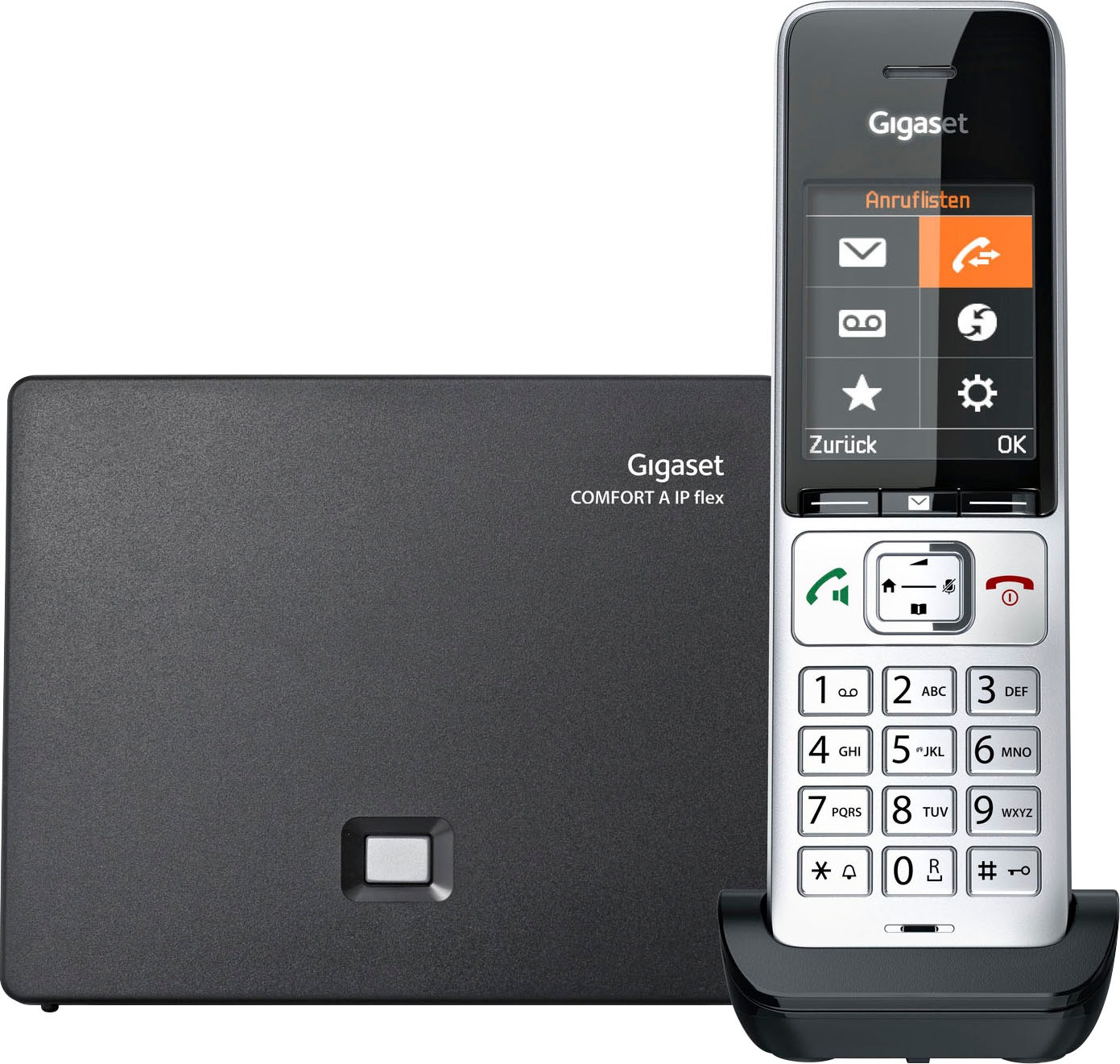 Gigaset Schnurloses DECT-Telefon »COMFORT 500A IP flex«, (Mobilteile: 1 LAN (Ethernet)