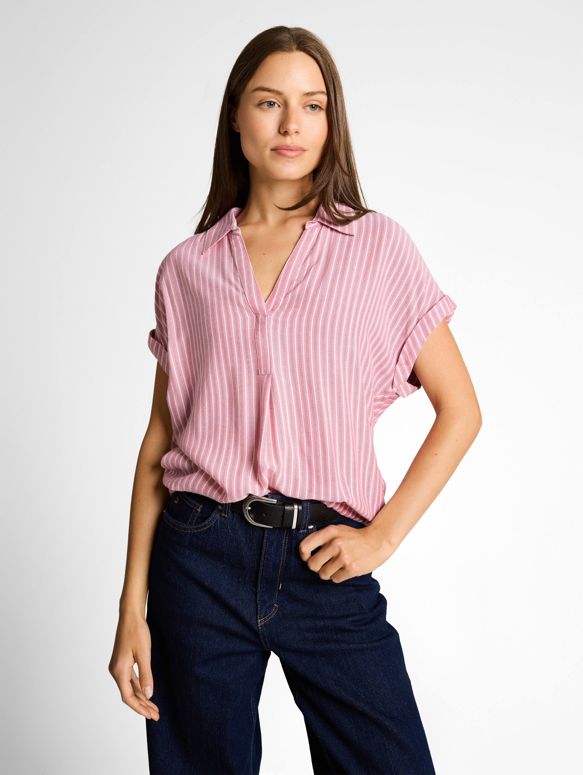 TOM TAILOR Klassische Bluse mit Streifen Muster günstig online kaufen