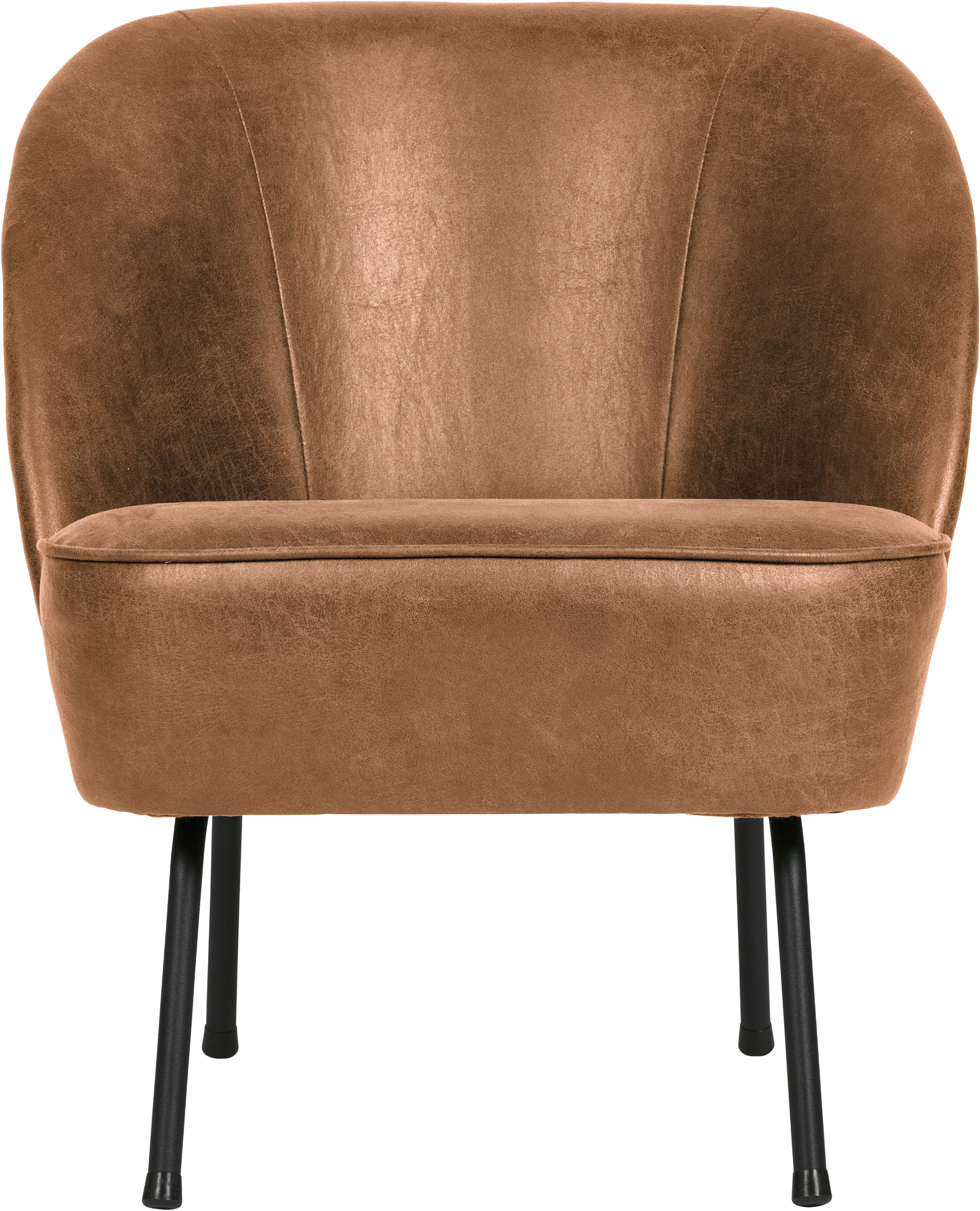 WOOOD Sessel "Vogue mit recyceltem Leder und Metallgestell B 57 x T 70 x H 69 cm" Tragkraft 90 kg, Gute Verschleißfestigkeit, pulverbeschichtetem