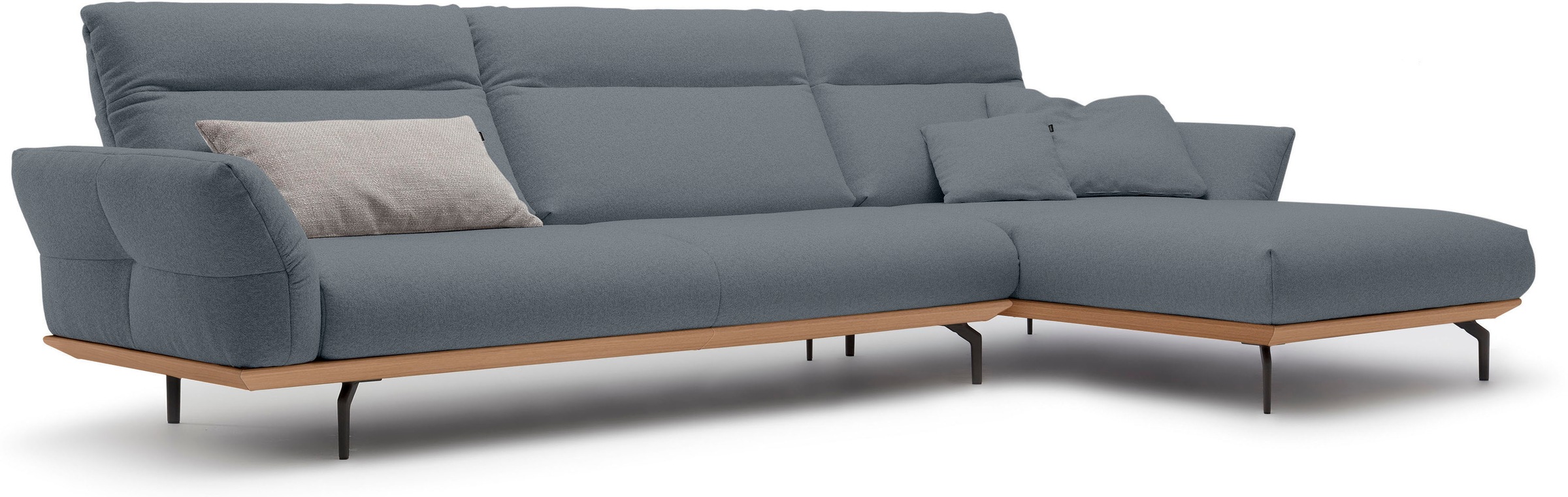 Creation BY ROLF BENZ Ecksofa "CR.460" Sockel in Eiche, Winkelfüße in Umbra günstig online kaufen