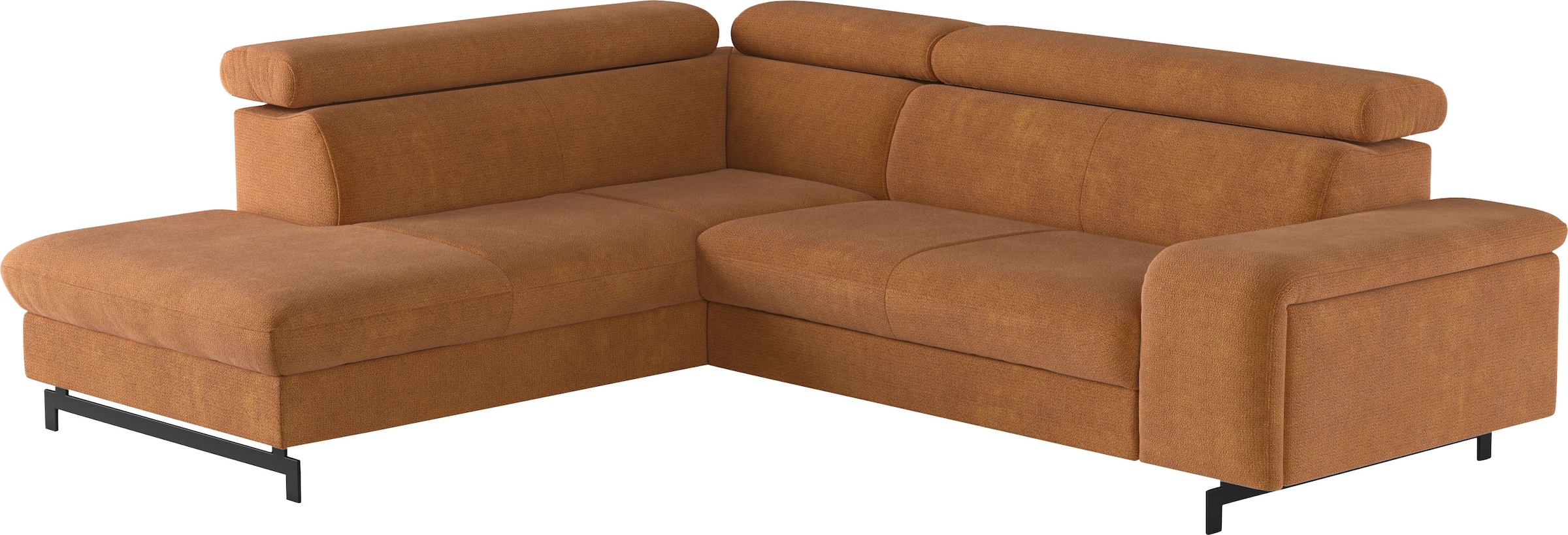 COTTA Ecksofa "Emma L-Form", Verstellbare Kopfstützen, optional mit Schlaff günstig online kaufen