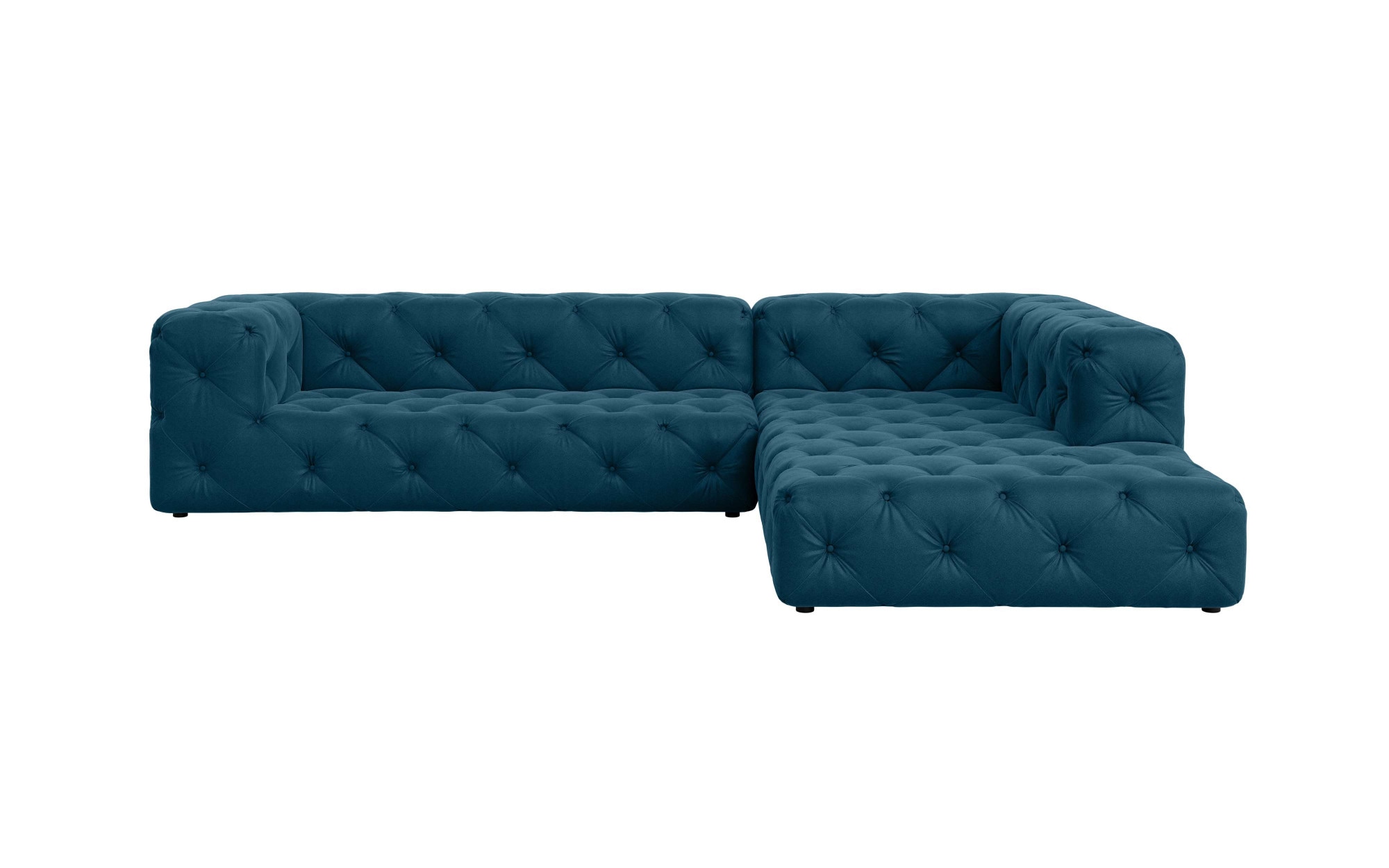 Places of Style Ecksofa »FOLLINA«, L-Form, mit klassischer Chesterfield-Knopfheftung