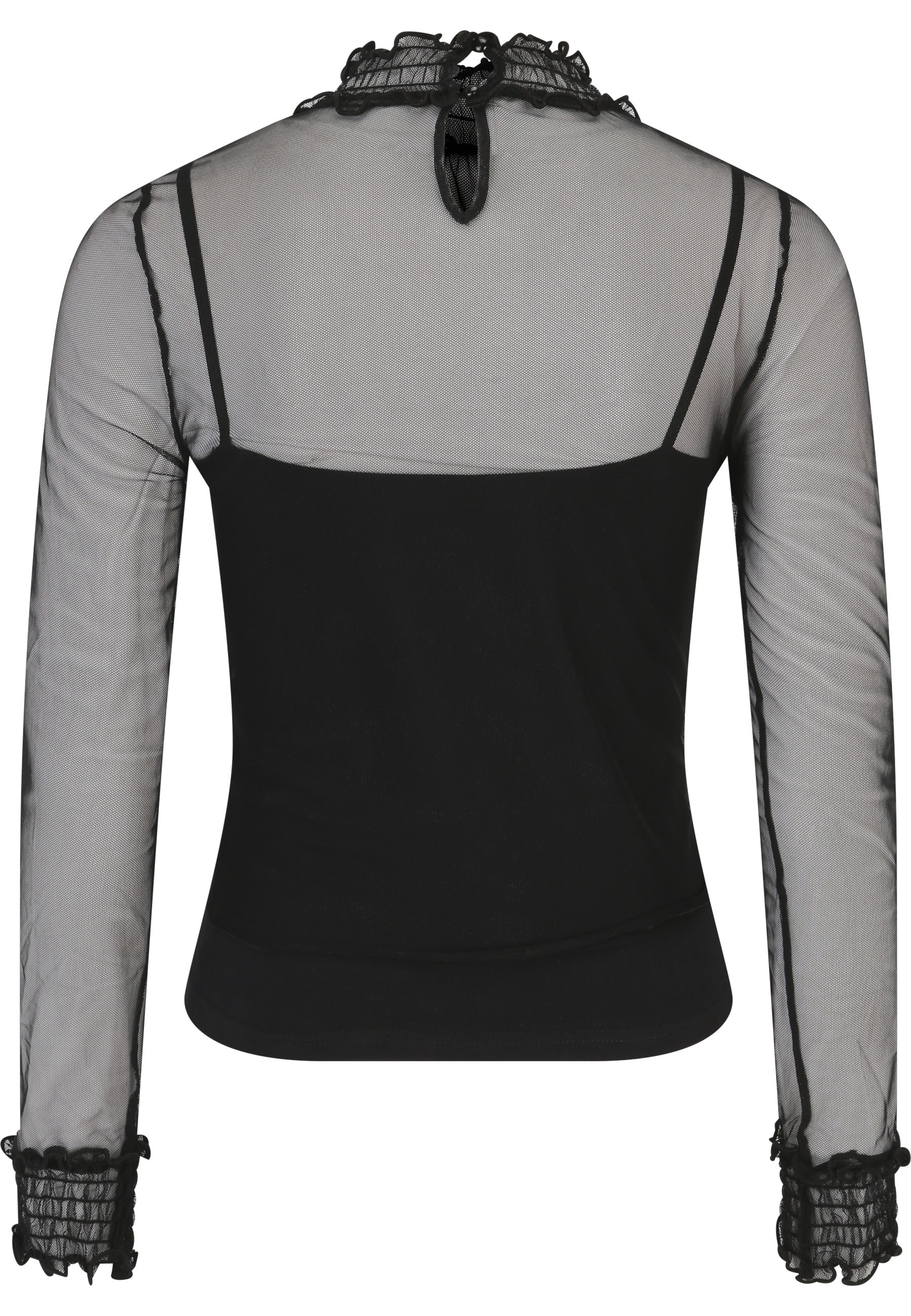 URBAN CLASSICS T-Shirt »Urban Classics Damen Ladies Double Layer Mesh L/S« 1 Stk.