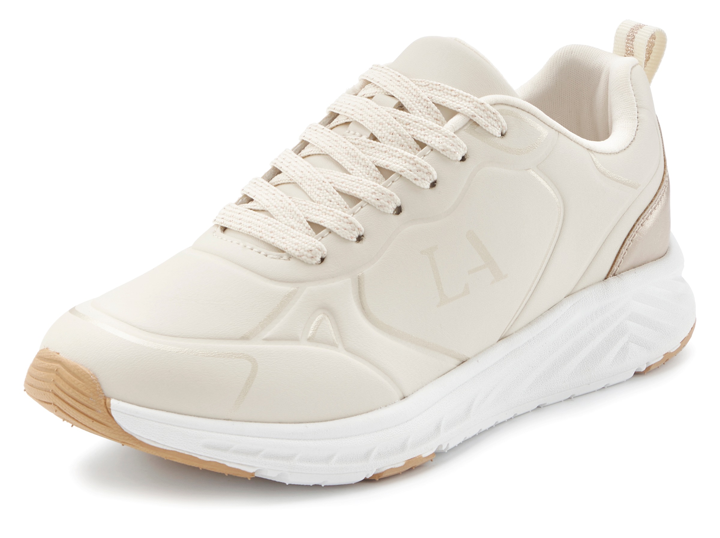 Thumbnail - LASCANA Sneaker "Freizeitschuh, Schnürschuh, Turnschuhe," mit Farbakzenten VEGAN