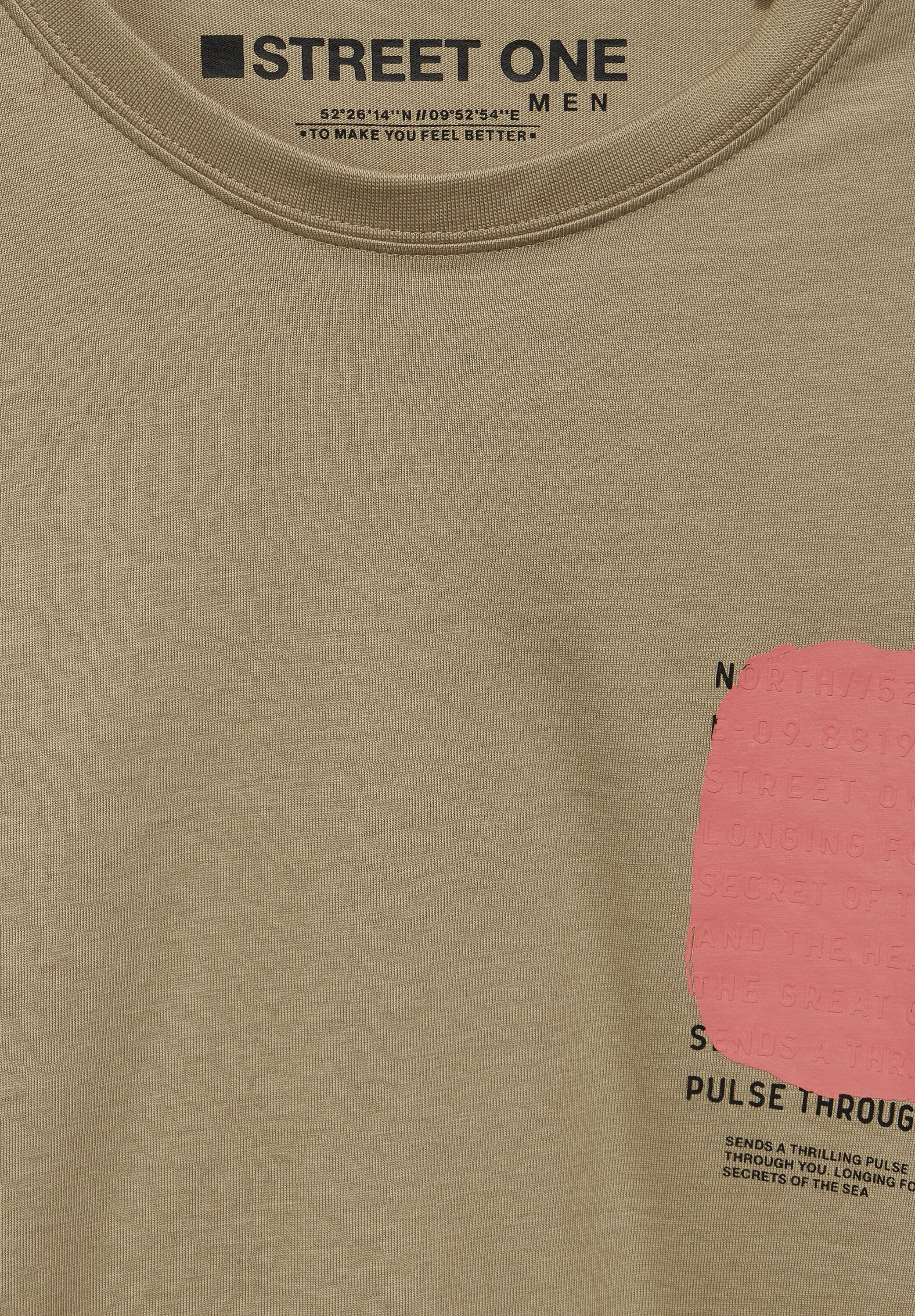STREET ONE MEN T-Shirt, aus reiner Baumwolle