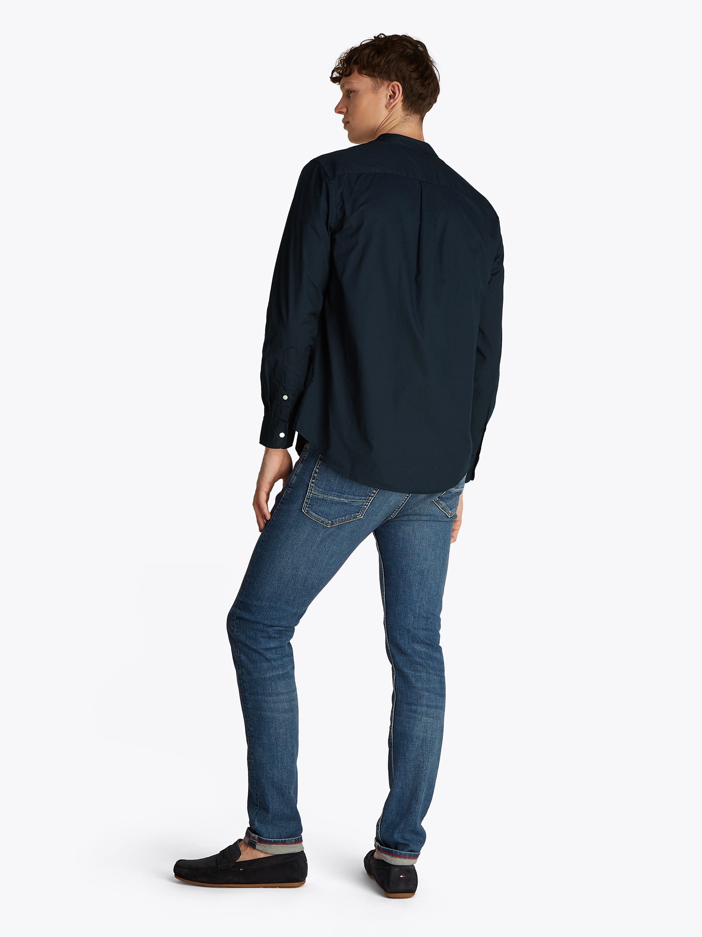 Tommy Hilfiger Langarmhemd »FLEX POPLIN SOLID MAO RF SHIRT«