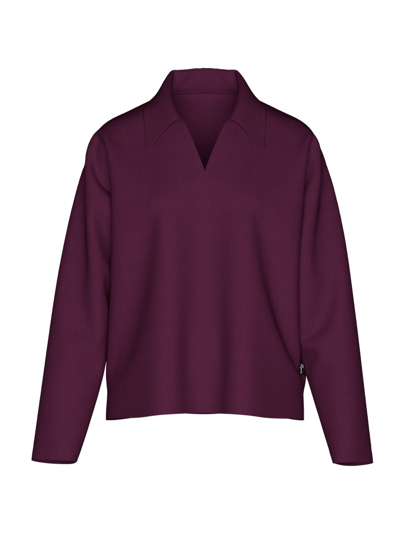 Trigema Poloshirt "TRIGEMA Sweatshirt mit Kragen und V-Ausschnitt", (1 tlg. günstig online kaufen