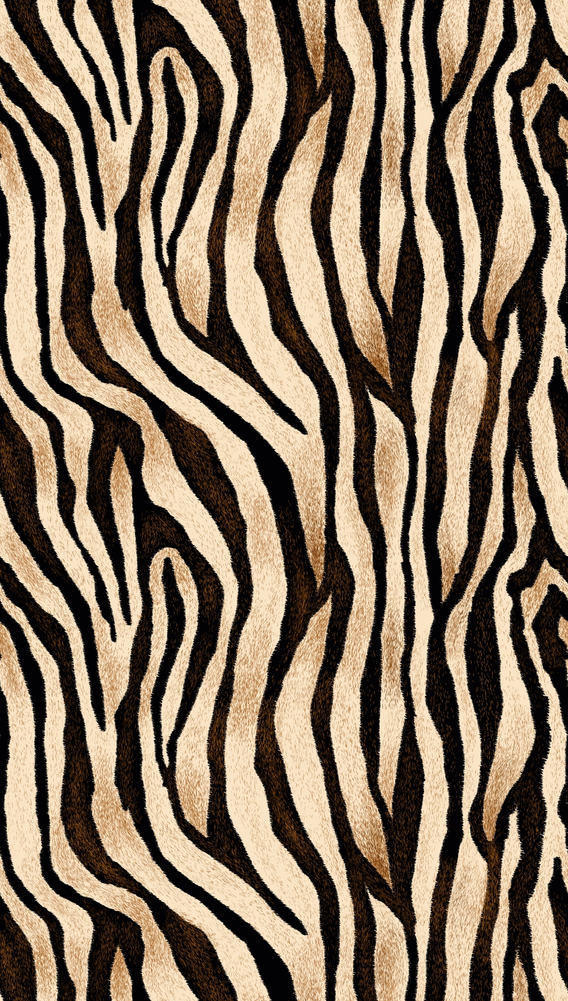 living walls Fototapete »THE WALL III Fell Tapete Motivtapete Animalprint Tiger«, matt, Vliestapete Tiere für Schlafzimmer Küche Wohnzimmer Fell Design modern