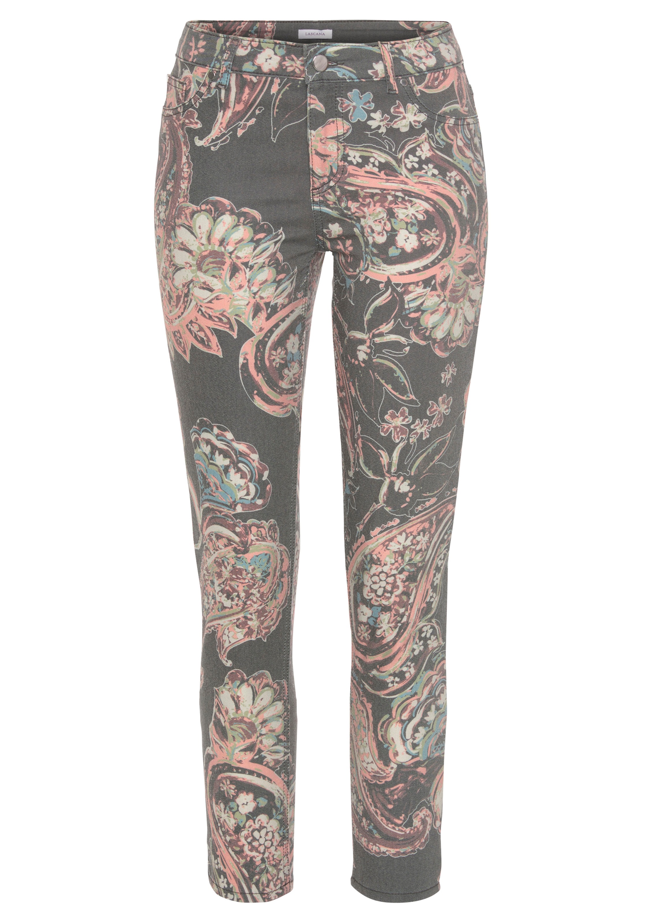 LASCANA 7/8-Jeggings mit Paisleyprint, schmale Passform, Super-Stretch-Qual günstig online kaufen