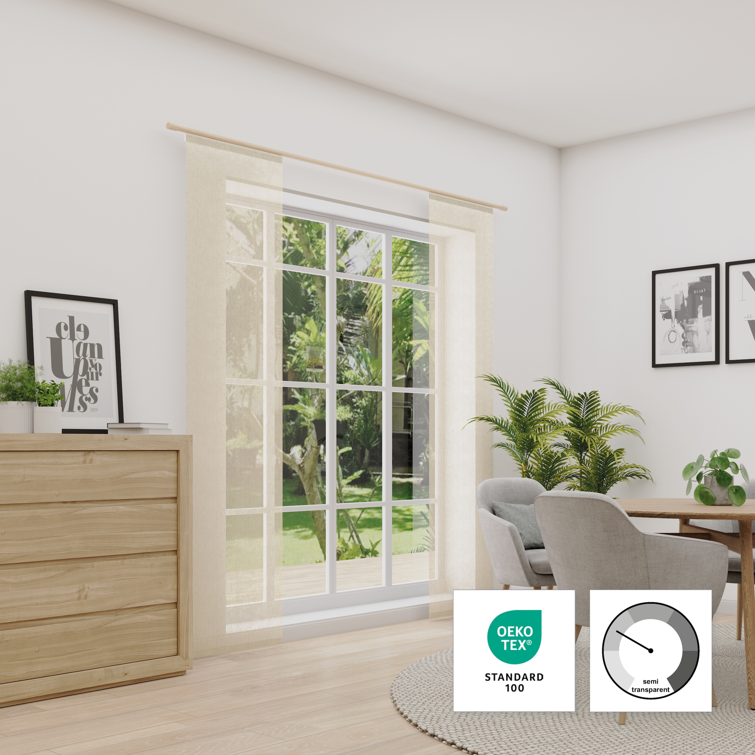 Neutex for you Schiebegardine "LUCIA" Paneelwagen 1 Stk. tlg. Criss-cross O günstig online kaufen