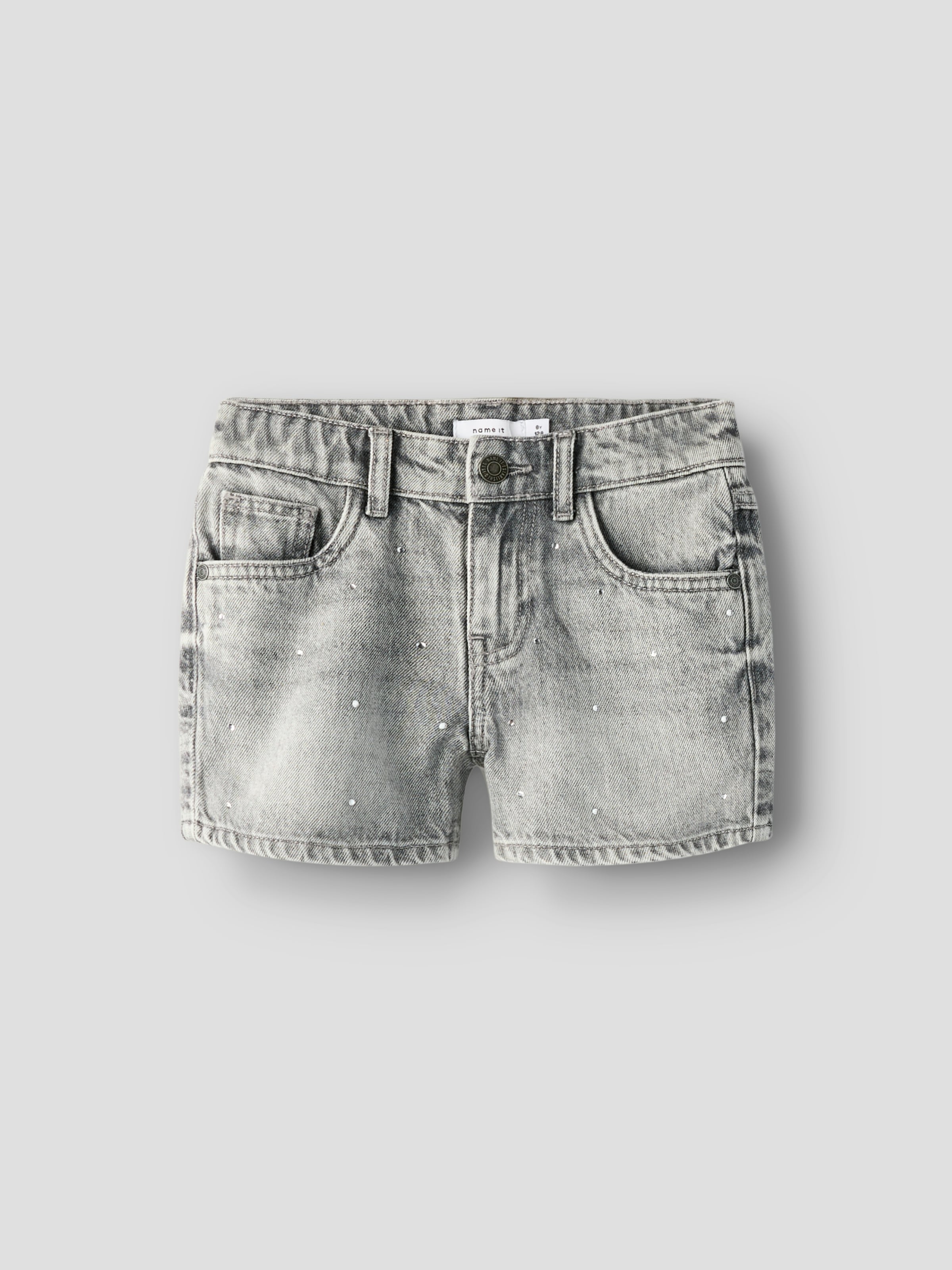 Name It Jeansshorts »NKFROSE REG DNM SHORTS 6042-AC NOOS« Baumwolle, mit Glitzersteinchen