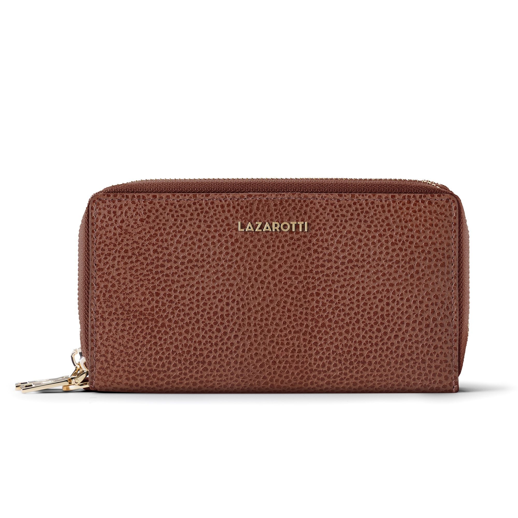 Lazarotti Geldbörse "Bologna Leather XL Double Zip-Around Geldbörse RFID Leder 20 cm"