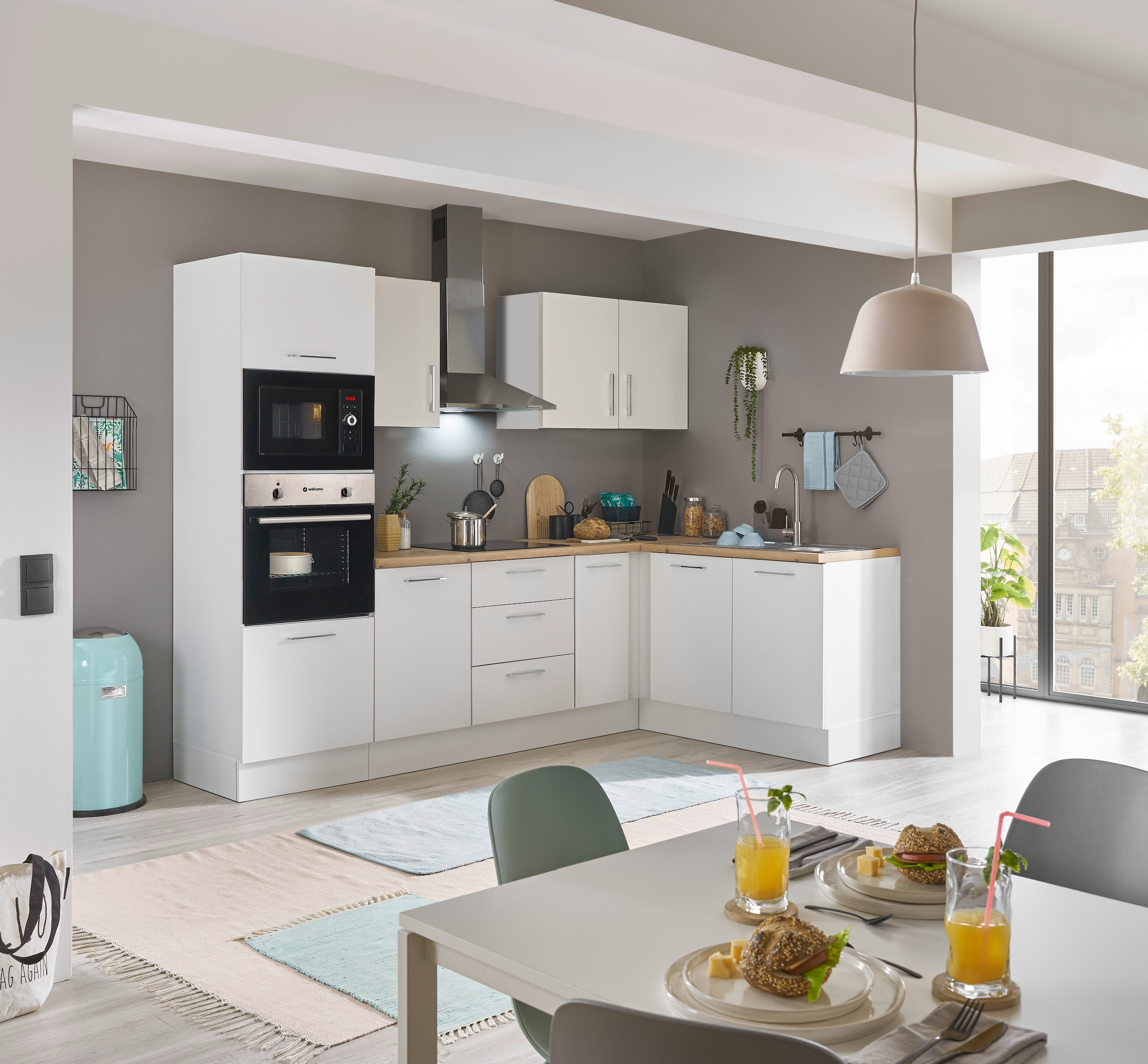 BASIC by Balculina Winkelküche »Turin«, Stellbreite 270x175 cm, wahlweise mit E-Geräten