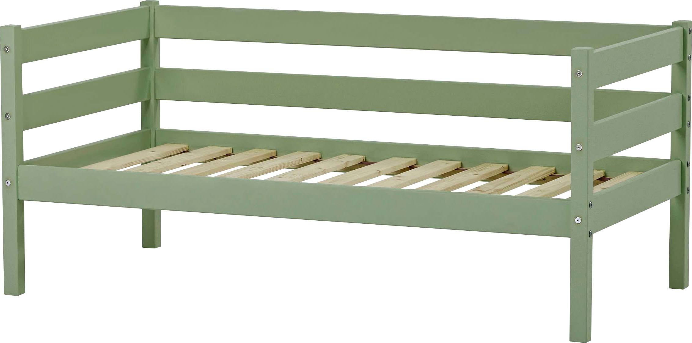 Hoppekids Einzelbett »ECO Comfort Kinderbett, Kiefer Massivholz, Jugendbett inkl. Rollrost«, 70x160 cm, wahlweise in verschieden Farben/ Matratze/ Absturzsicherung
