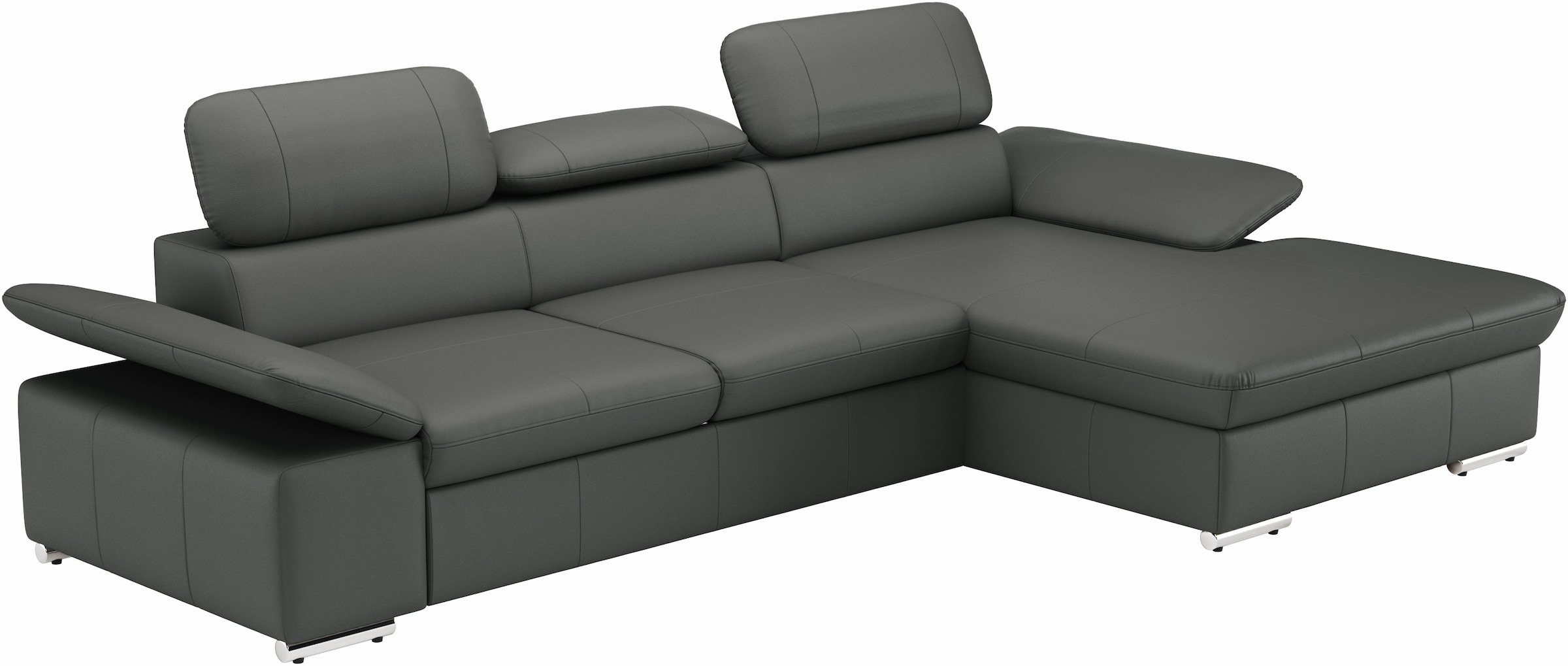 sit&more Ecksofa »Valantine L-Form, B: 286 cm« mit Arm- & Kopfteilverstellung, optional mit Schlaffunktion