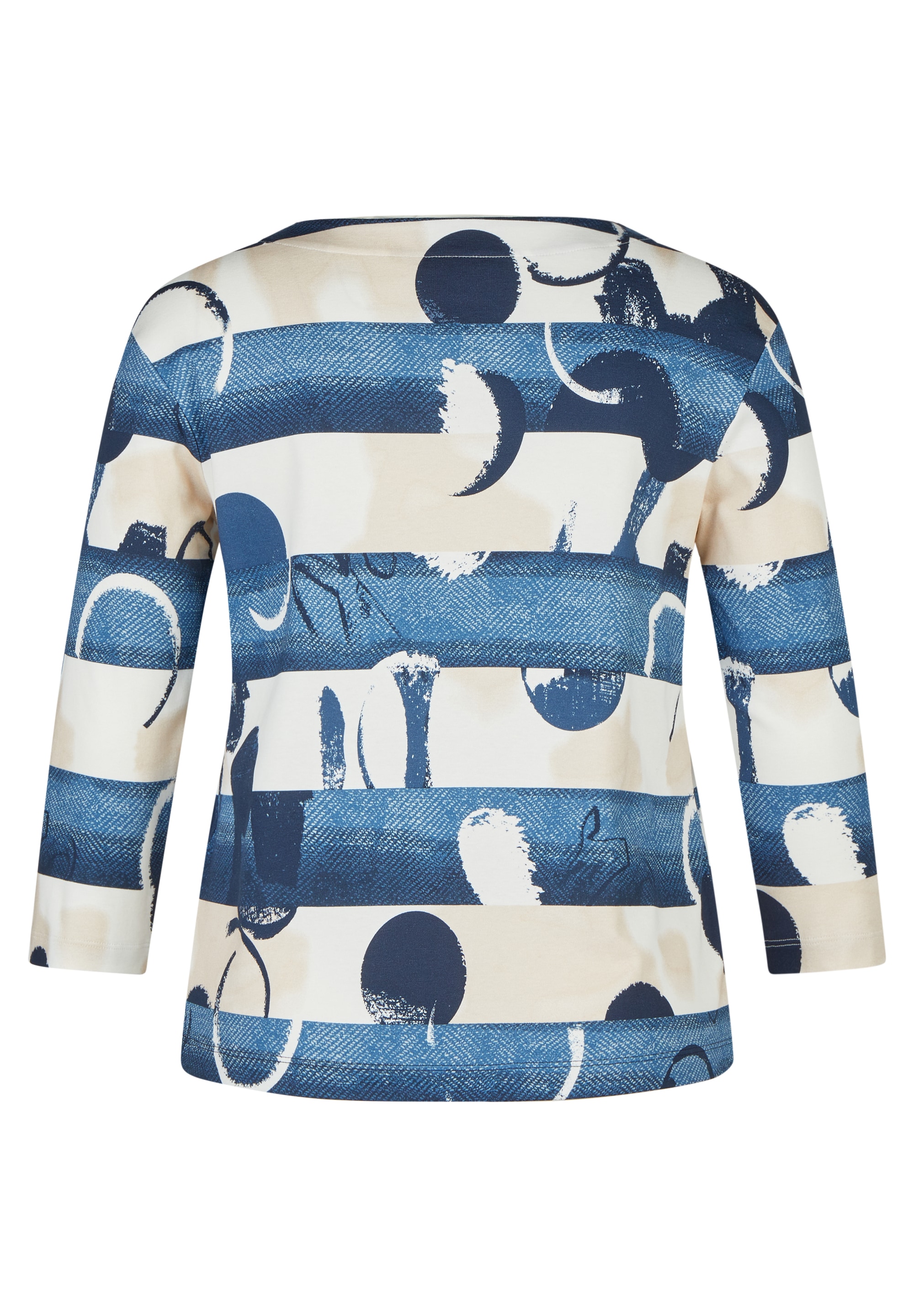 Rabe 3/4-Arm-Shirt mit grafischem Muster